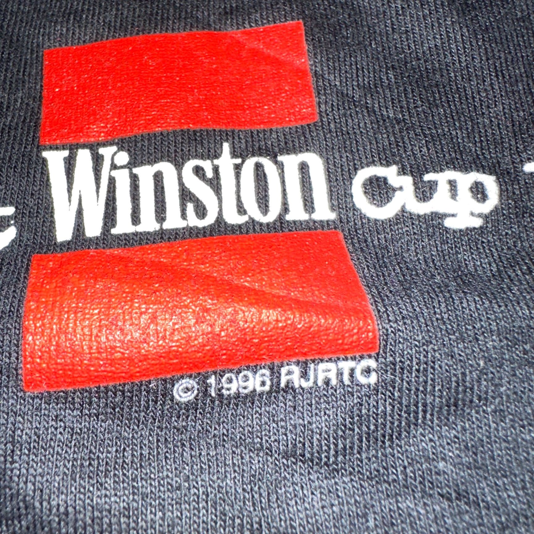 Fruit Of The Loom VINTAGE Nascar Racing FOTL 90s VTG T Shirt Winston Cup Fast Cars MPH Text XL Quote Black Mens Fruit of the Loom Shirt Size US XL / EU 56 / 4 - 3 Thumbnail