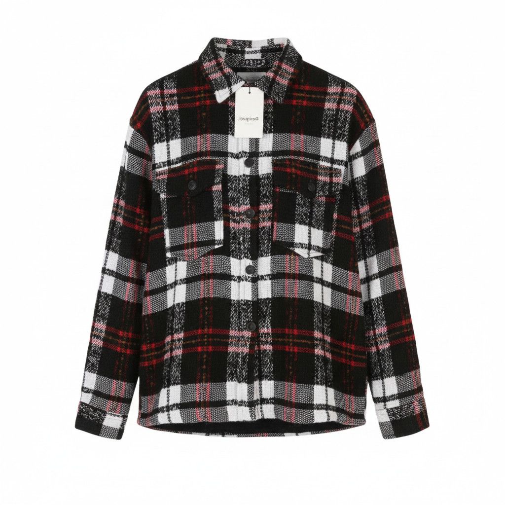 Desigual CHAQ TUCSON S Check Snap Overshirt Jacket 88698 Size S / US 4 / IT 40 - 1 Thumbnail