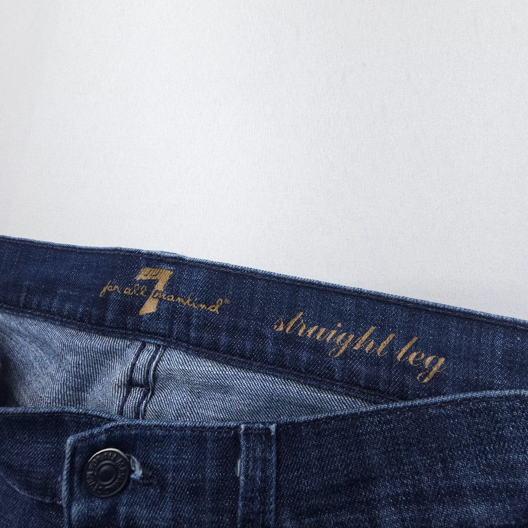 7 For All Mankind 7 For All Mankind Jeans Womens 27 Straight Dark Wash Low Rise 2000s Vintage No N/A Size 27" / US 4 / IT 40 - 7 Thumbnail