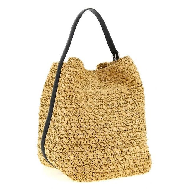 Toteme TOTEME Belted Beige Raffia Tote Bag New Size ONE SIZE - 2 Thumbnail