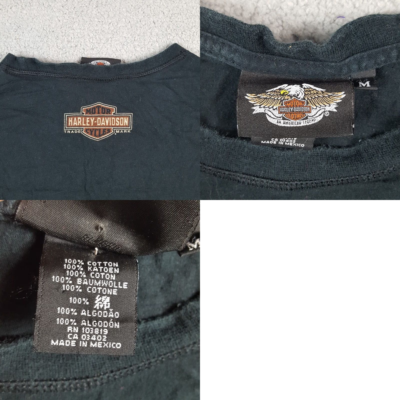 Harley Davidson Harley-Davidson Skull Logo Biker Motorcycle Mens Size Medium Retro Black T Shirt Size US M / EU 48-50 / 2 - 8 Thumbnail