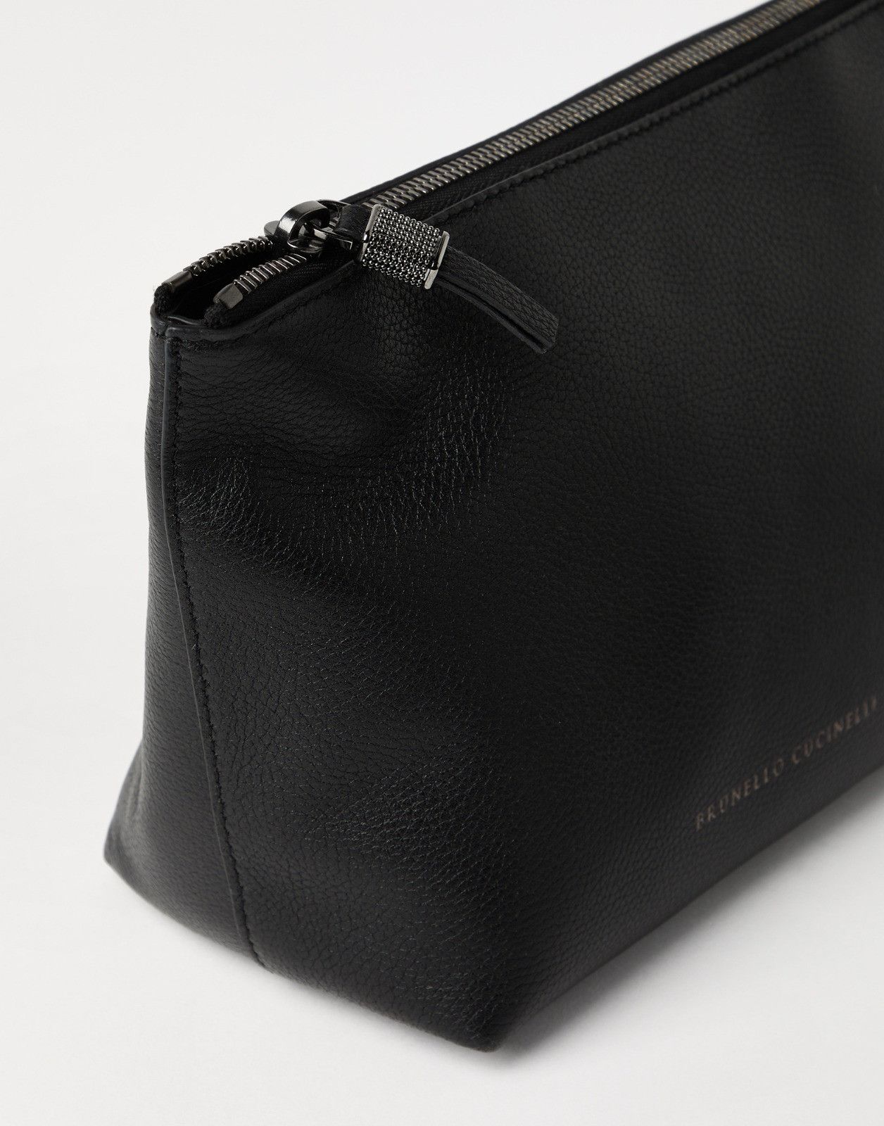 Brunello Cucinelli o1la1rc1a0326 Size: OS / Leather Beauty Case in Black Size ONE SIZE - 2 Thumbnail