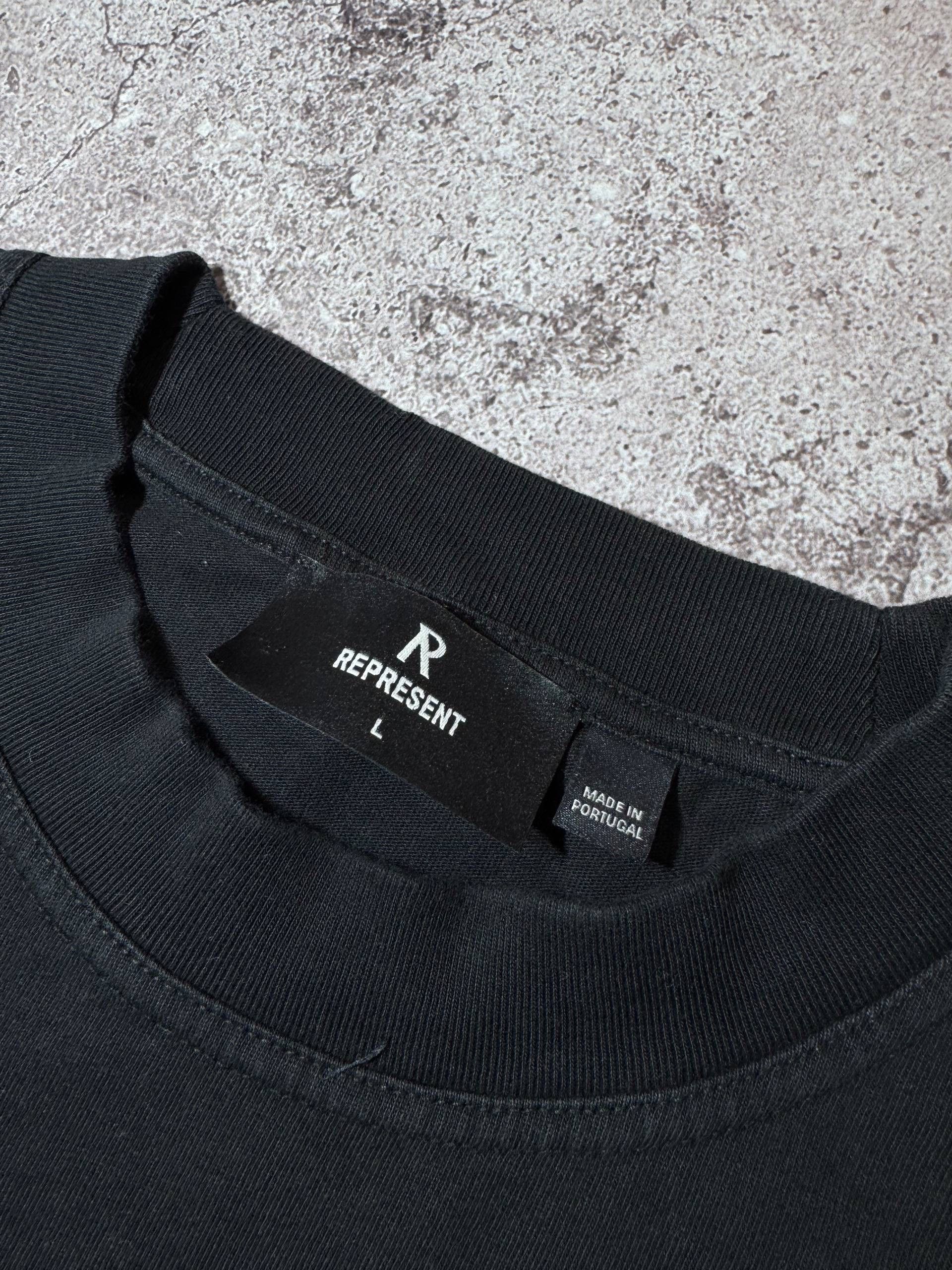 Represent Clo. Represent Permanent Vacation Black Big Printed Logo T-shirt Size US L / EU 52-54 / 3 - 7 Thumbnail