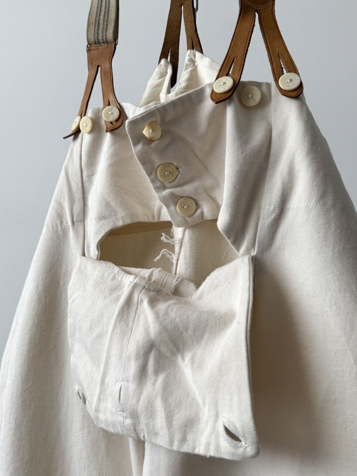 Japanese Brand ≈1960s Vintage European Workwear Front Flap Cropped Trousers Size US 34 / EU 50 - 5 Thumbnail