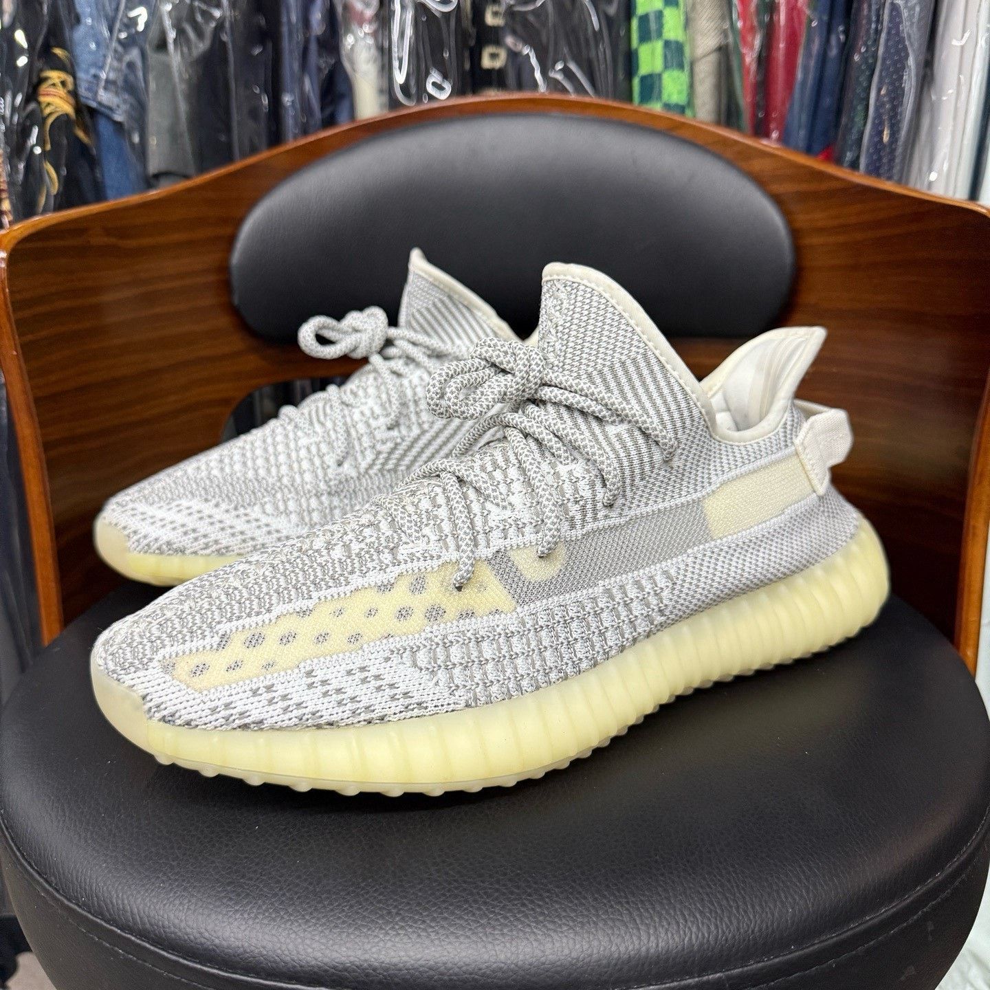 Adidas Adidas YEEZY350 White Lowtop Sneakers 44.5 Men Size US 11 / EU 44 - 1 Thumbnail