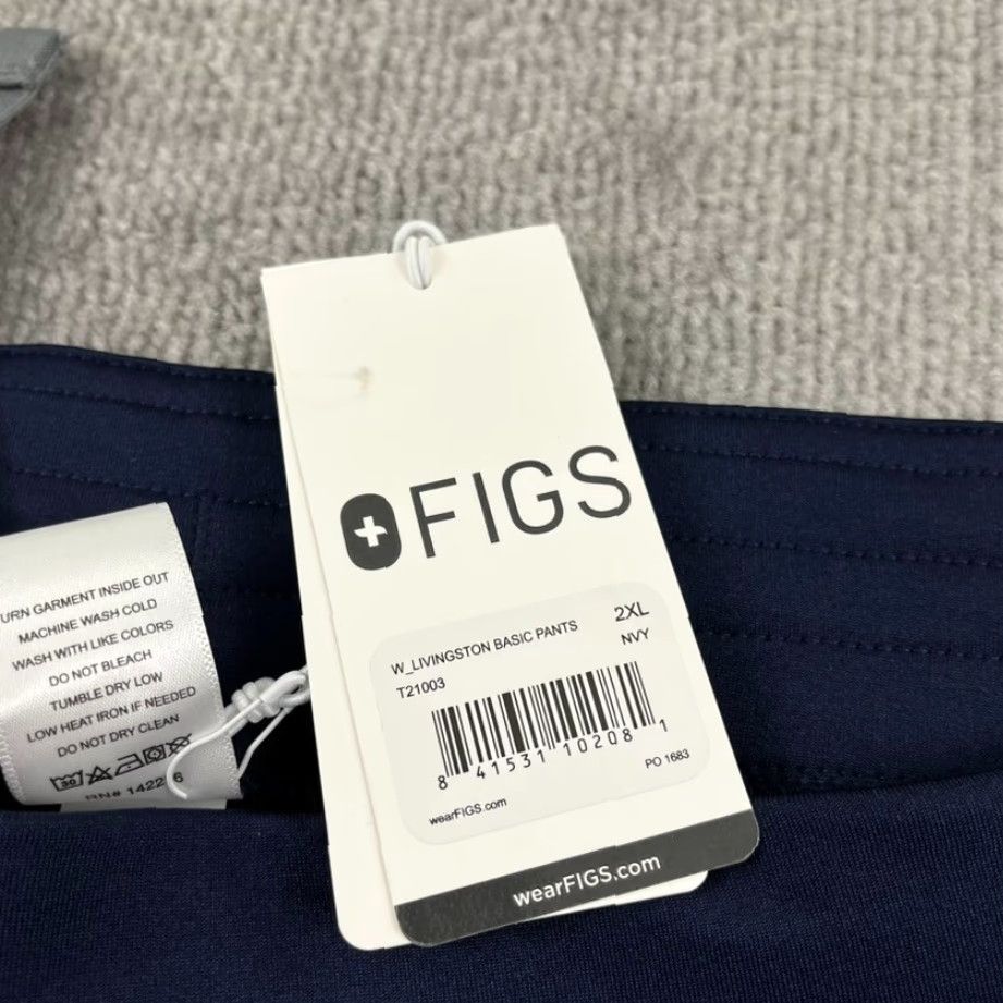 Vintage FIGS Pants Womens 2XL x 31" Navy Blue Livingstone Basic Technical Nurse Scrubs Size 40" / US 18 - 2 Thumbnail