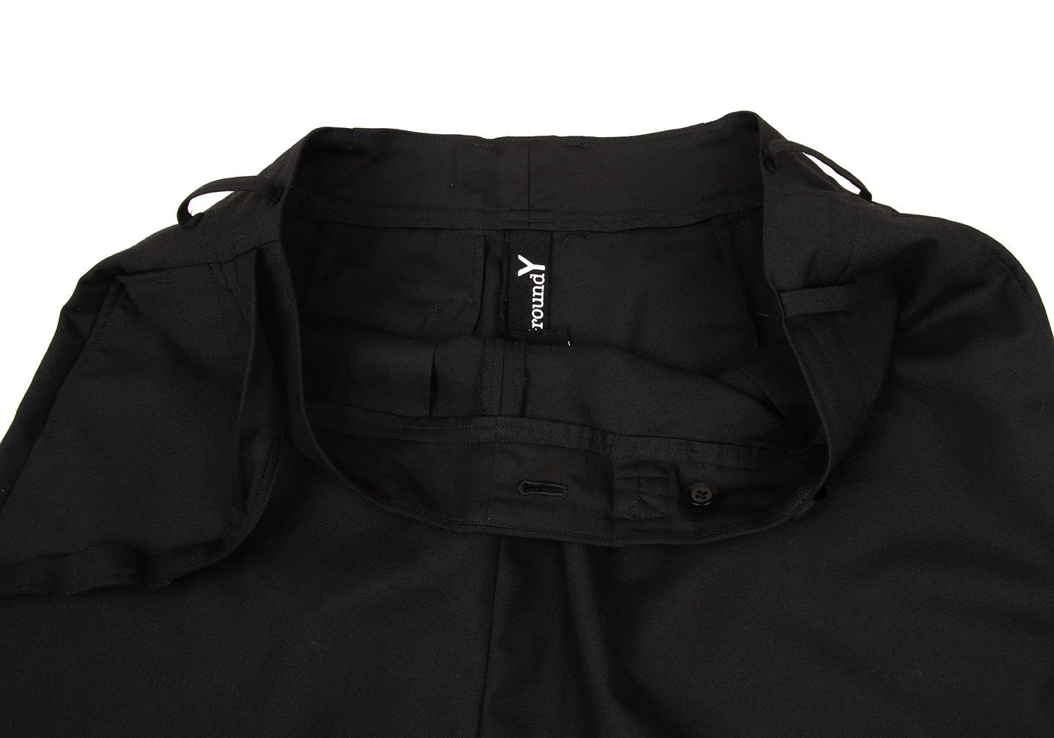 Yohji Yamamoto Wool-Poly Gabardine Belted Sarouel Pants in Black Size US 34 / EU 50 - 6 Thumbnail