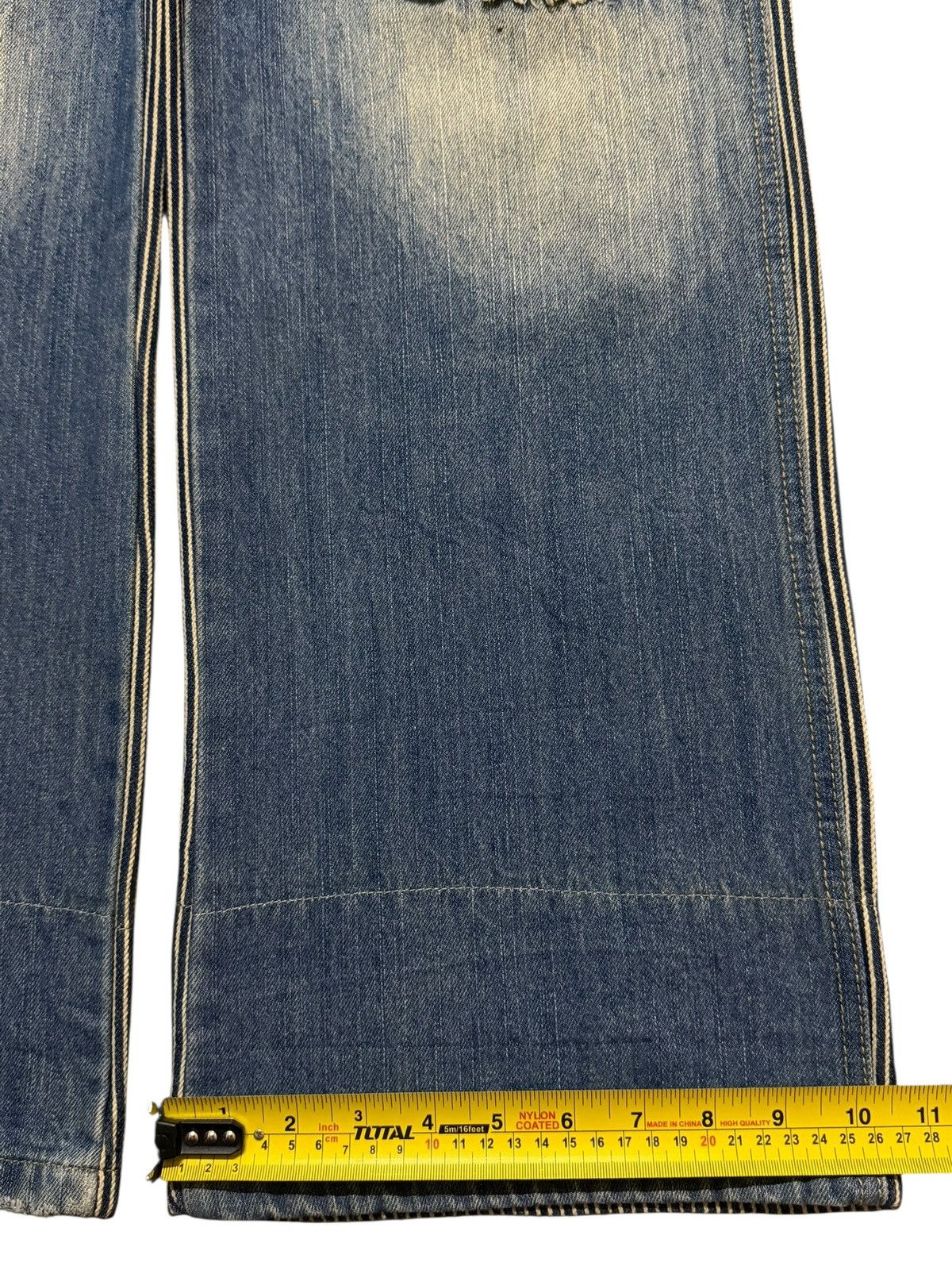 Number (N)ine Vintage 90s Japanese Brand Hybrid Mud Wash Distressed Baggy Size US 34 / EU 50 - 13 Thumbnail