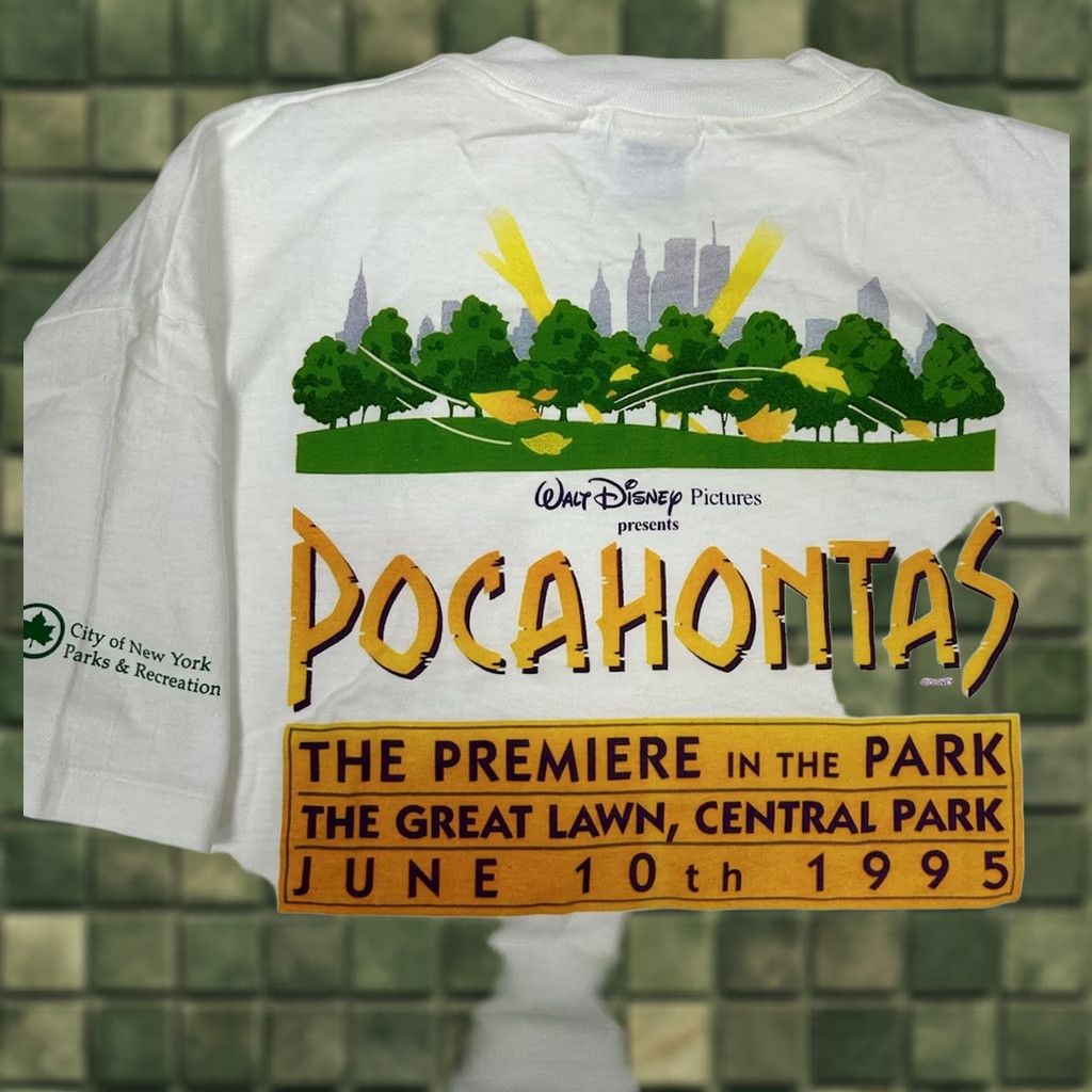 Disney VINTAGE Disney Pocahontas Movie Tee The Premiere In The Park Central Park 90s XL Size US XL / EU 56 / 4 - 1 Thumbnail