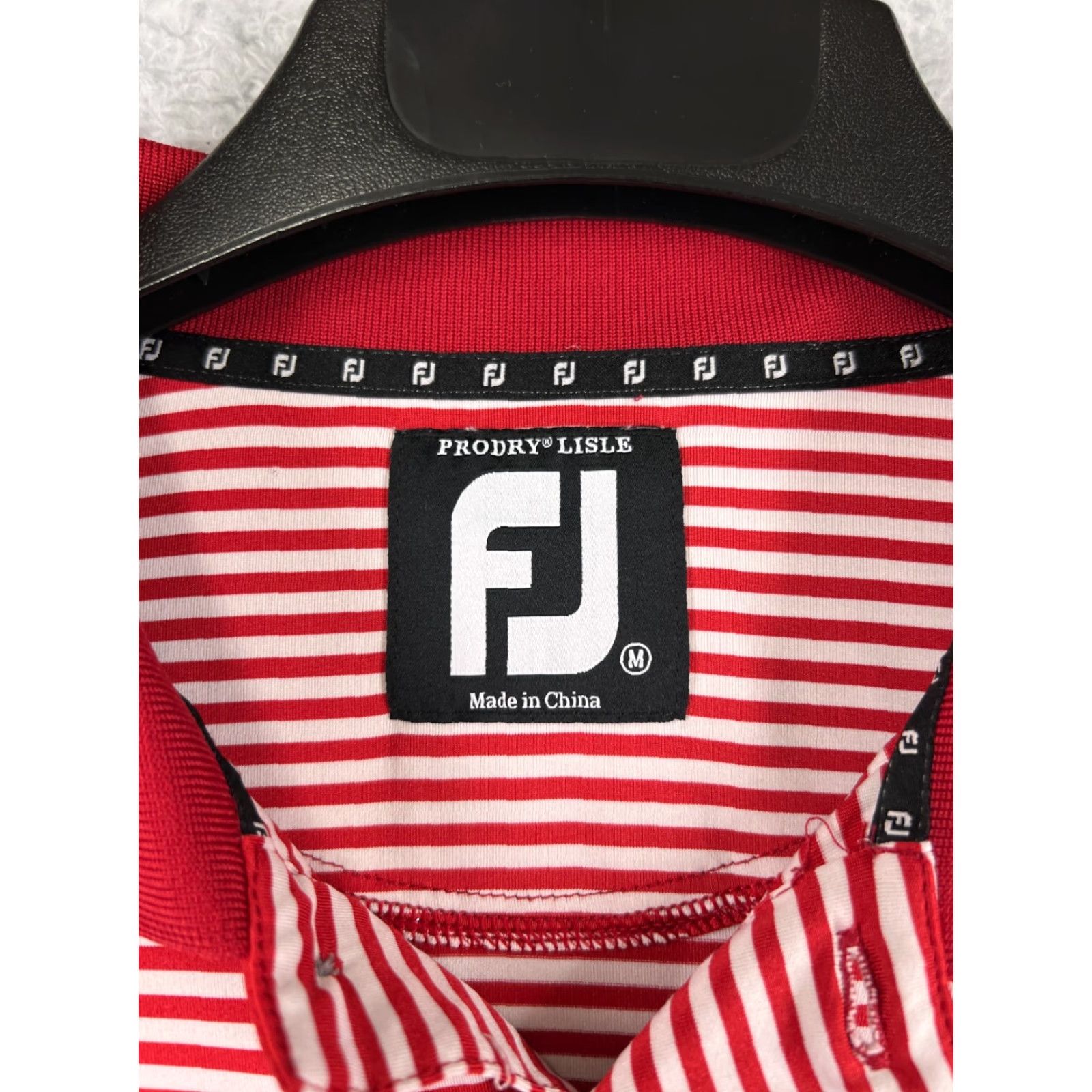 Footjoy FootJoy Polo Shirt Mens M Red White Polyester Blend Golf Lightweight Short Sleeve Size US M / EU 48-50 / 2 - 3 Thumbnail