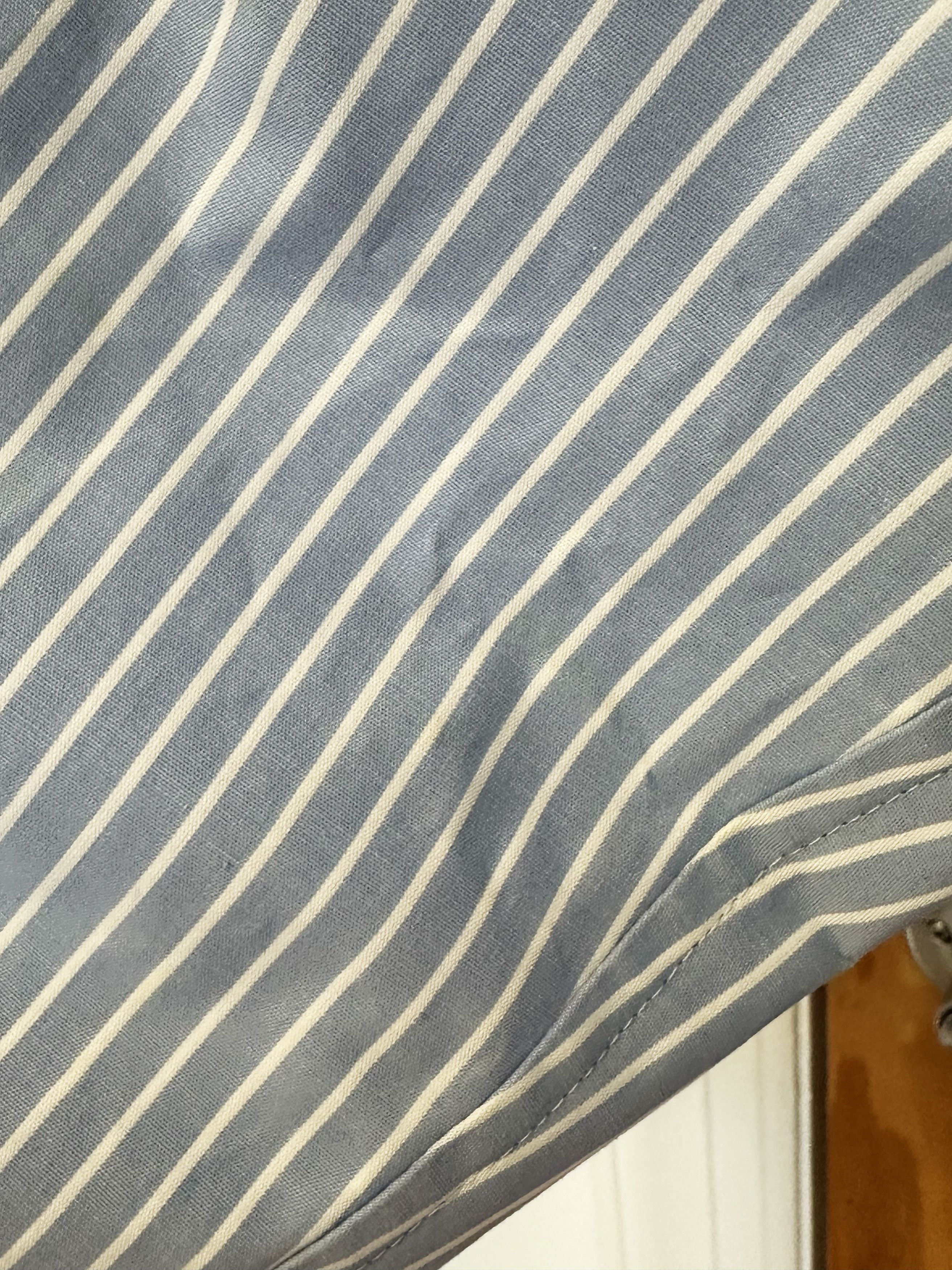 Martine Rose Martine Rose Bonded Oversized Blue Pinstripe Shirt Size US L / EU 52-54 / 3 - 10 Thumbnail