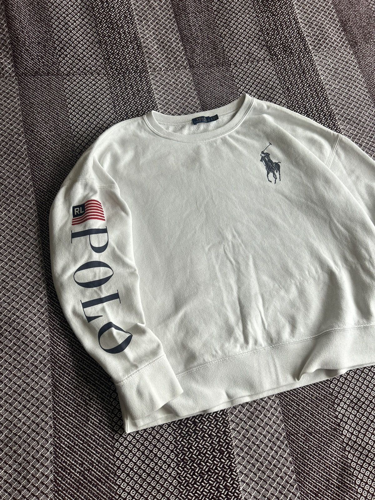 Polo Ralph Lauren Polo Ralph Lauren Vintage USA Flag Sweatshirt Unisex SZ L Size US L / EU 52-54 / 3 - 8 Thumbnail