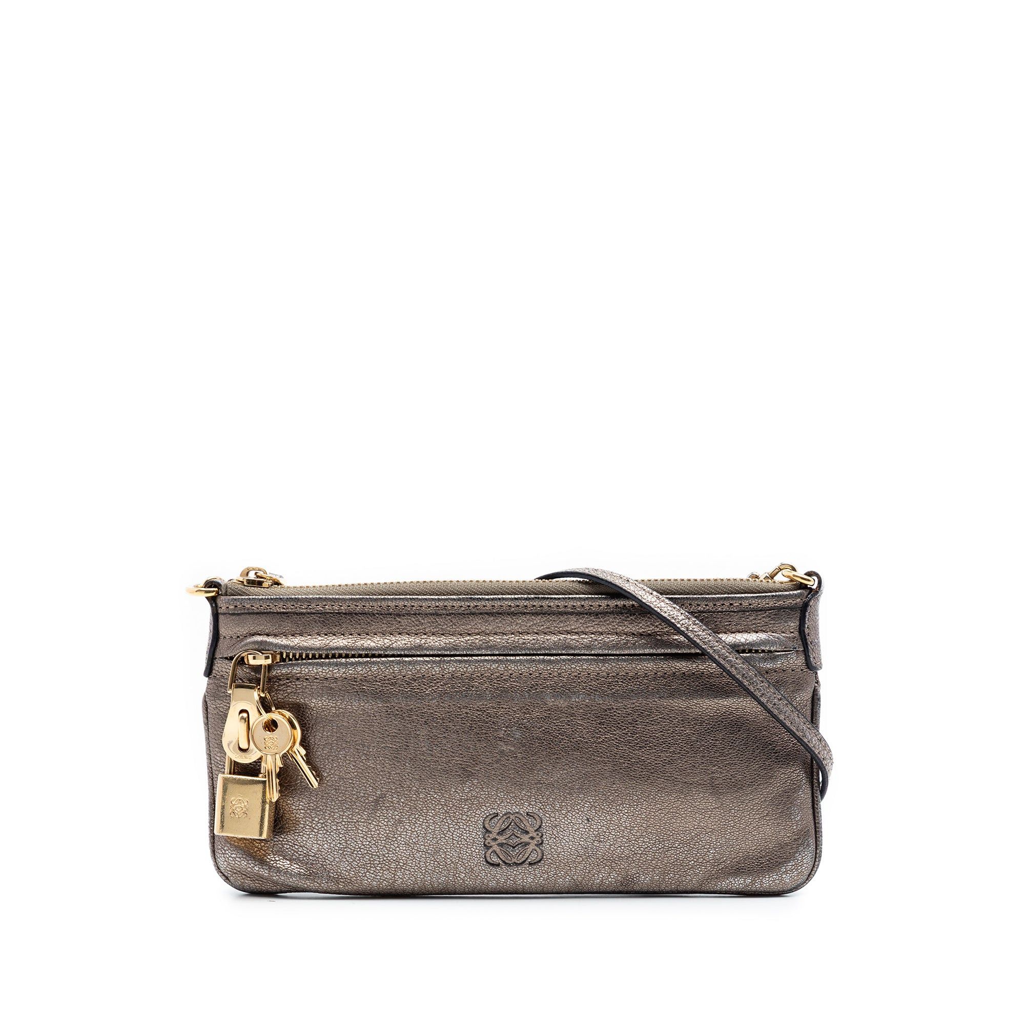 Loewe Metallic Leather Anagram Crossbody Size ONE SIZE - 1 Thumbnail