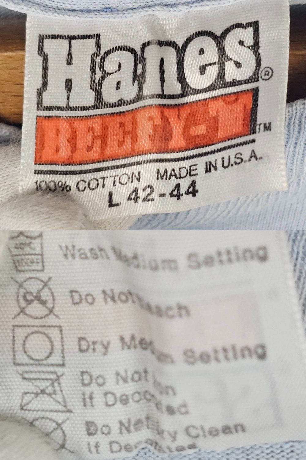 Hanes 1985 Hanes Beefy-T - “I Just Keep On Pluggin’” Size US L / EU 52-54 / 3 - 3 Thumbnail