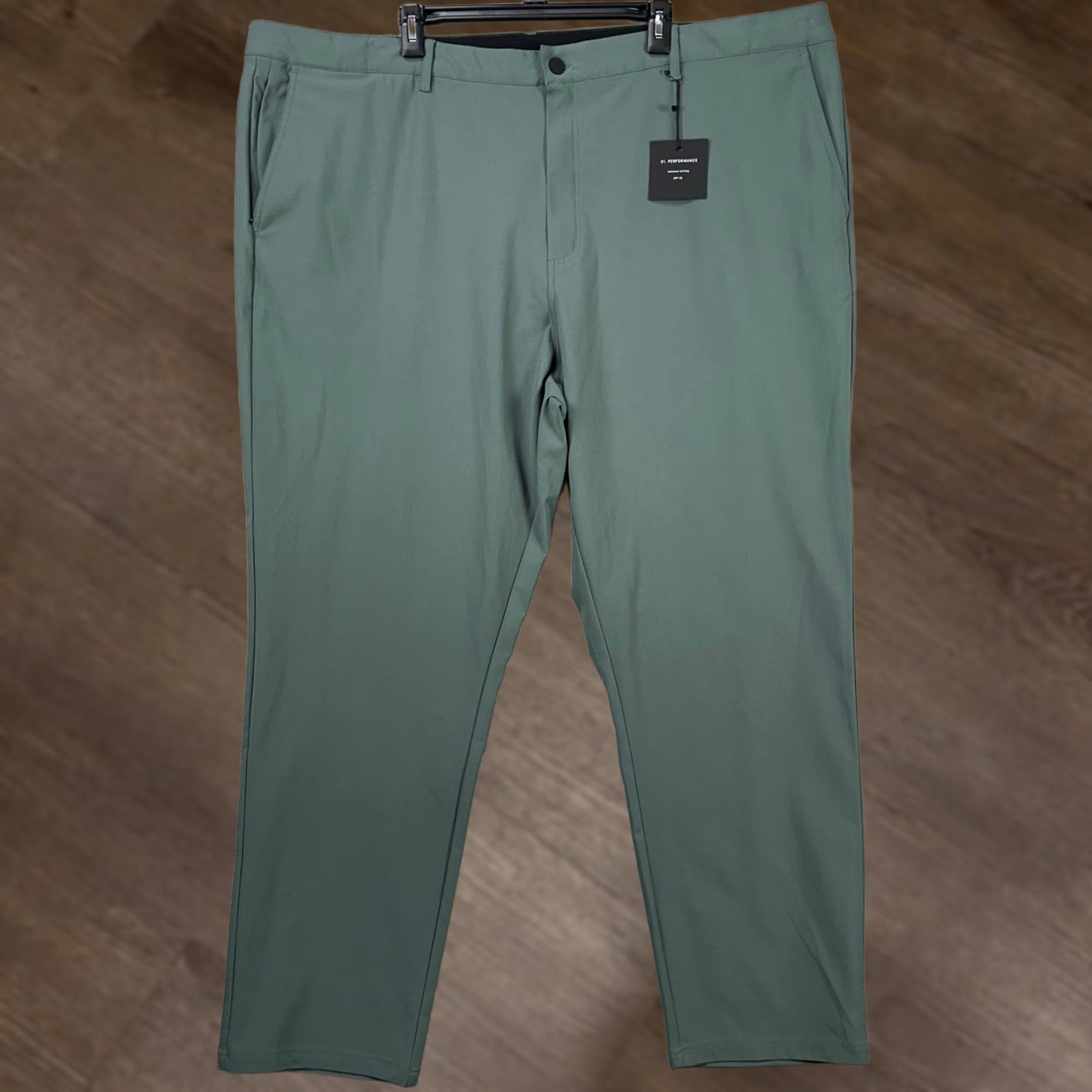 Vintage 01.Algo Performance Men Chino Golf Pants 44 Green Flat Front Straight Pocket NEW Size US 44 / EU 60 - 1 Thumbnail