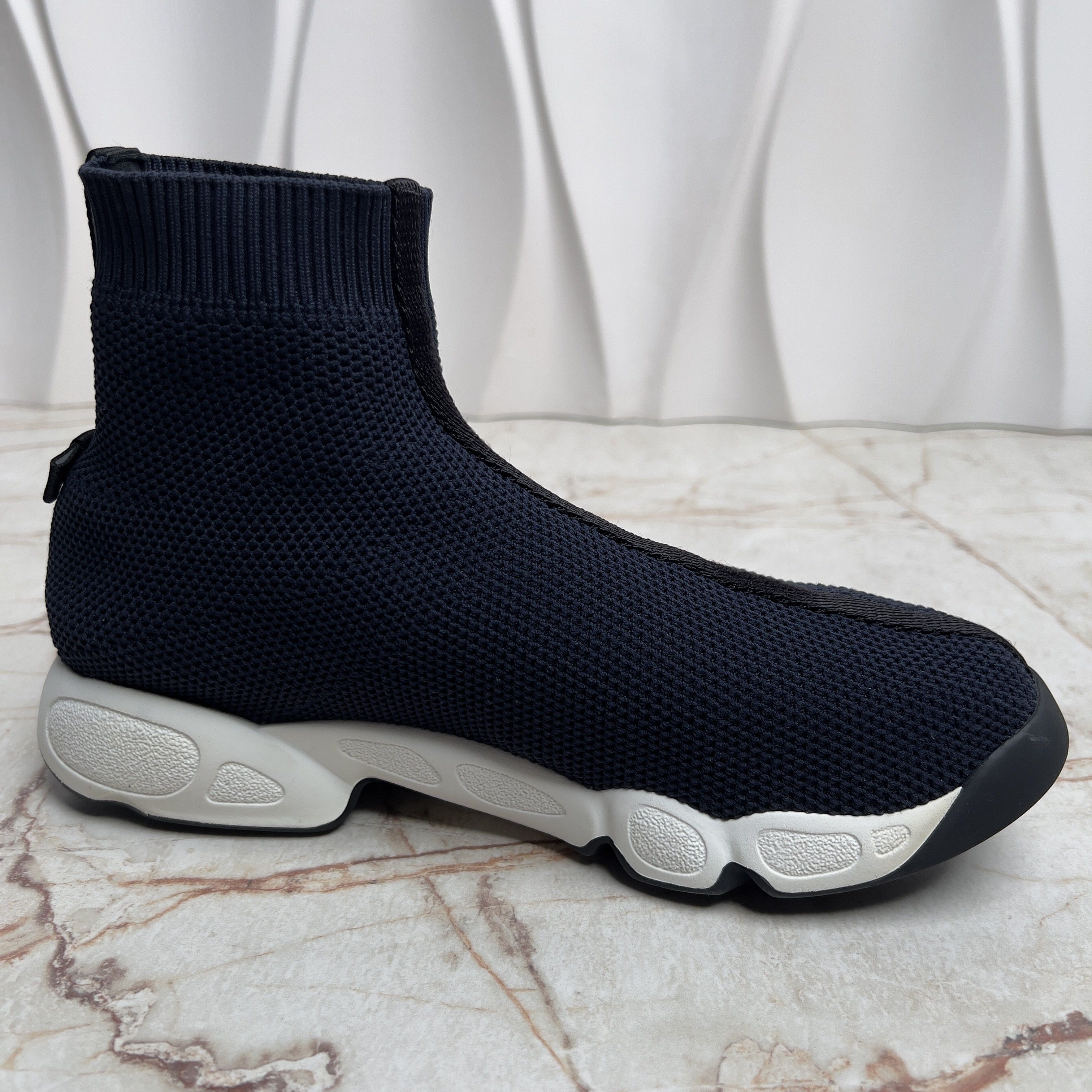 Dior Fusion Knit Sock Sneakers Blue Mesh Size US 7.5 / IT 37.5 - 6 Thumbnail