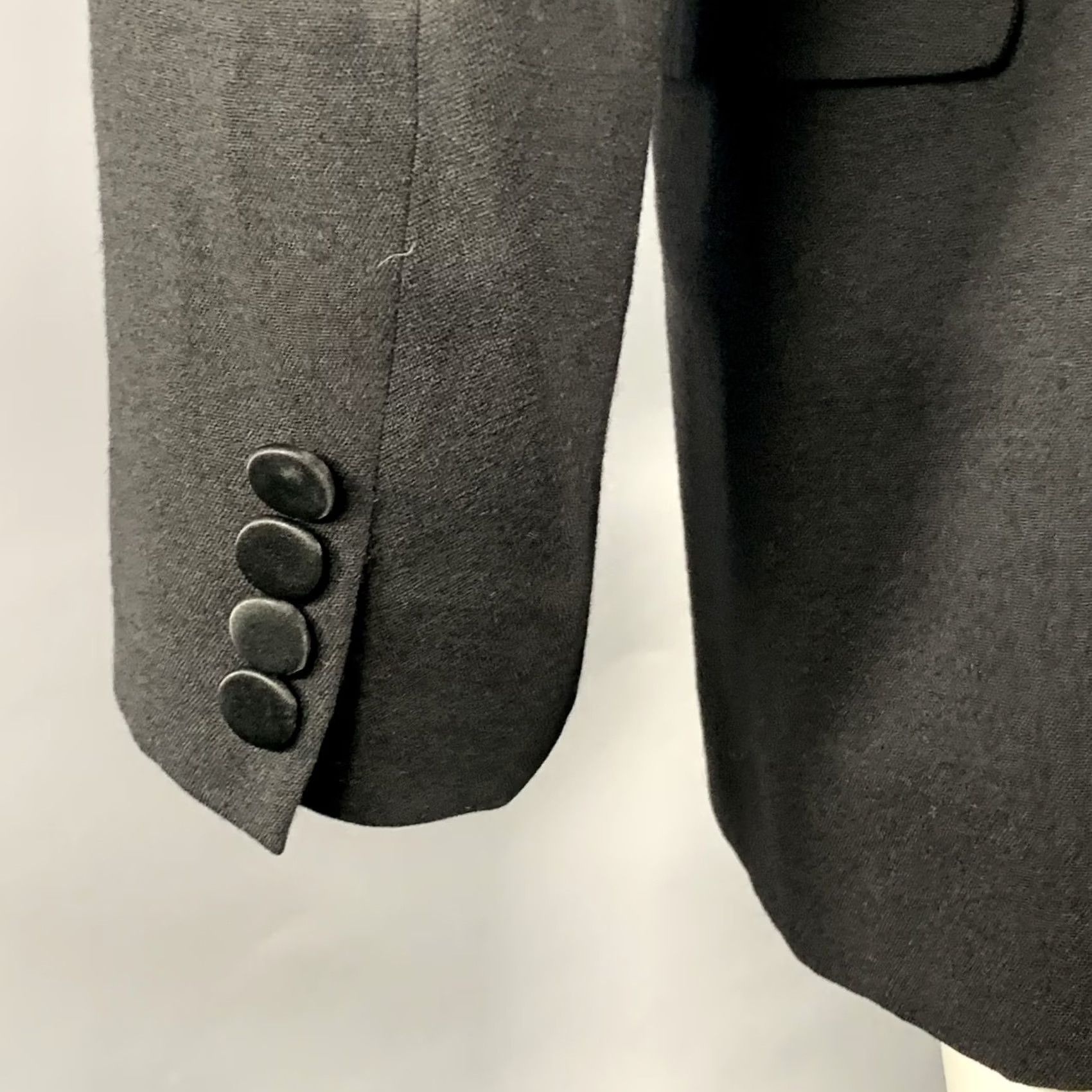 Paul Stuart PAUL STUART Black Wool Sport Coat Size 40 Regular Peak Lapel Double Breasted Men Size US XXS / EU 40 - 5 Thumbnail