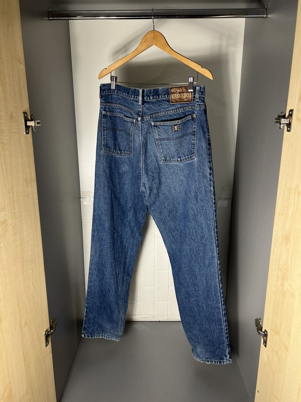 Saint Laurent Paris VINTAGE YVES SAINT LAURENT PARIS RETRO DENIM JEANS WEAR 90s Size US 38 / EU 54 - 19 Thumbnail