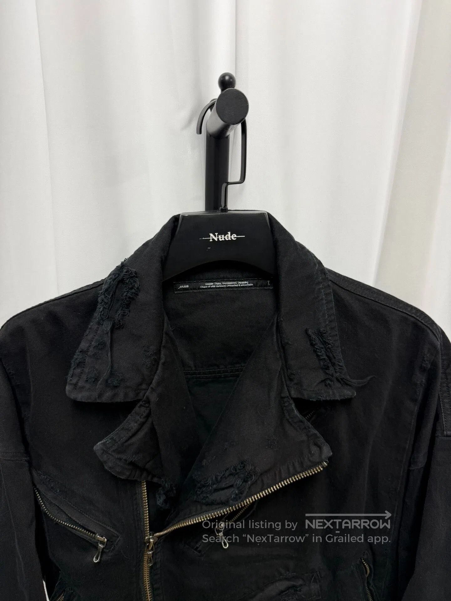Julius Distressed Black Denim Jacket by Julius 7. Size US M / EU 48-50 / 2 - 3 Thumbnail