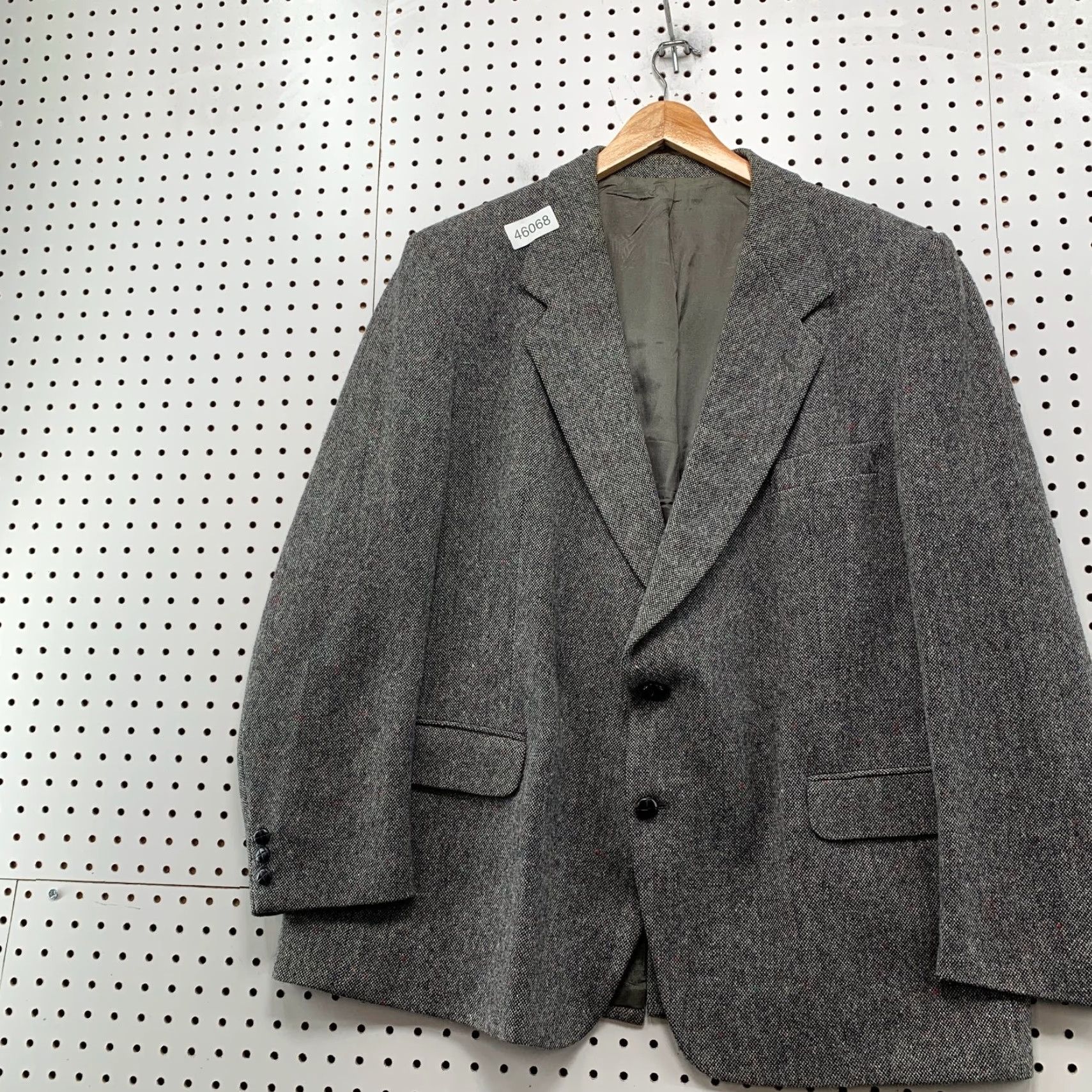 Vintage VINTAGE Magee Blazer Mens 50 Tweed Wool Donegal Speckled Patch Pocket Jacket 2 Piece Notch Lapel, Single-Breasted, Gray, Wool, Chest 50 Size 50R - 6 Thumbnail