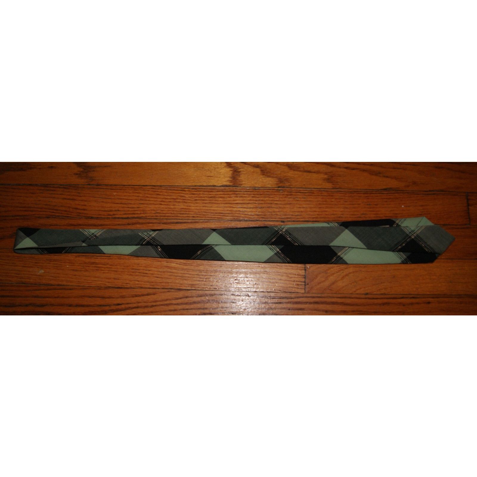 Vintage VTG Wembley Green Black Mens Neck Tie Imported Preistley's Size ONE SIZE - 4 Thumbnail