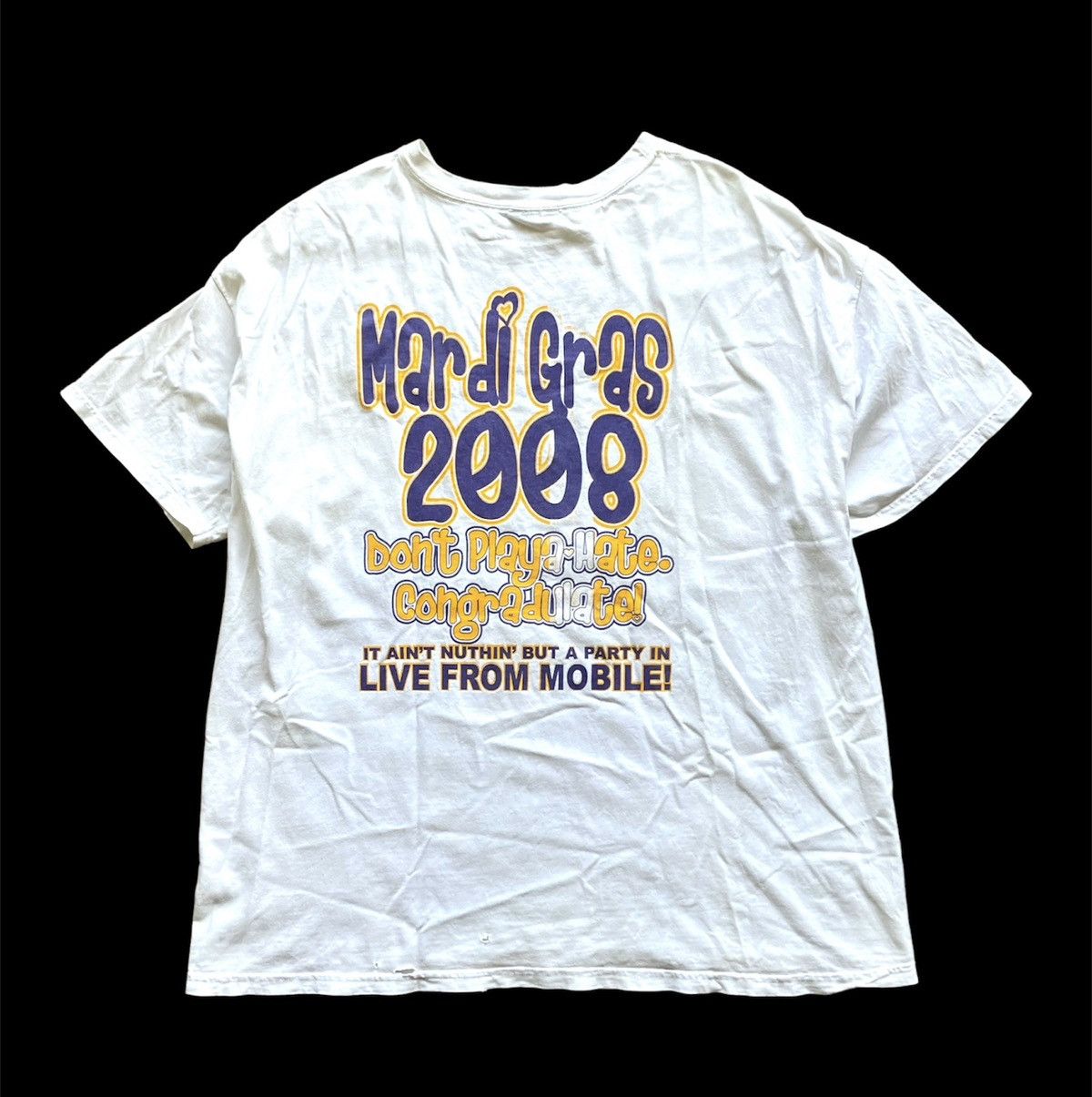Rap Tees 2008 Mardi Gras Tee Mobile Freaknik Shirt Lil Wayne VTG Rap Size US XL / EU 56 / 4 - 4 Thumbnail