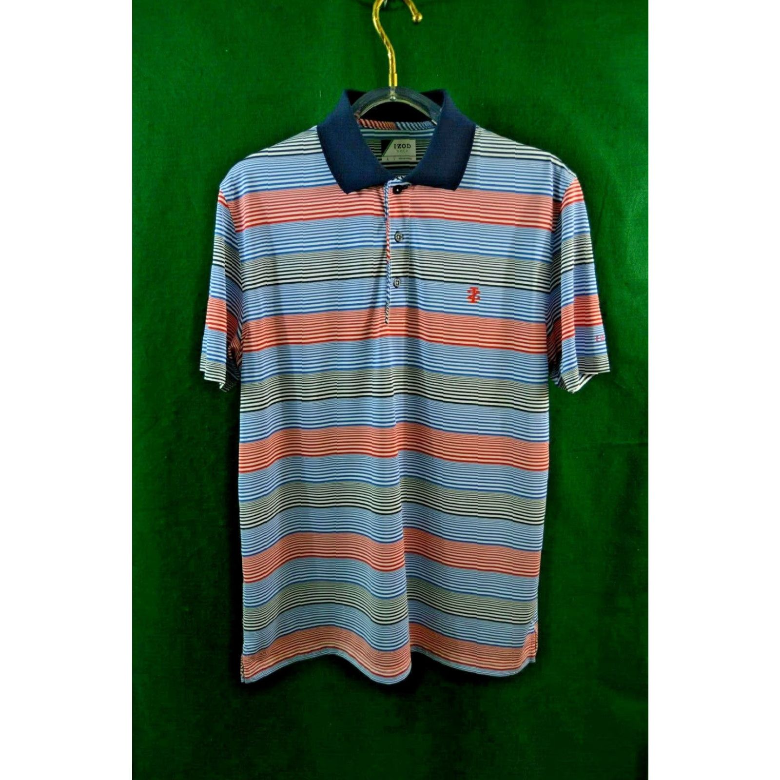 Izod Izod Polo Golf Shirt Multicolor Striped Men's SZ Large Size US L / EU 52-54 / 3 - 2 Thumbnail