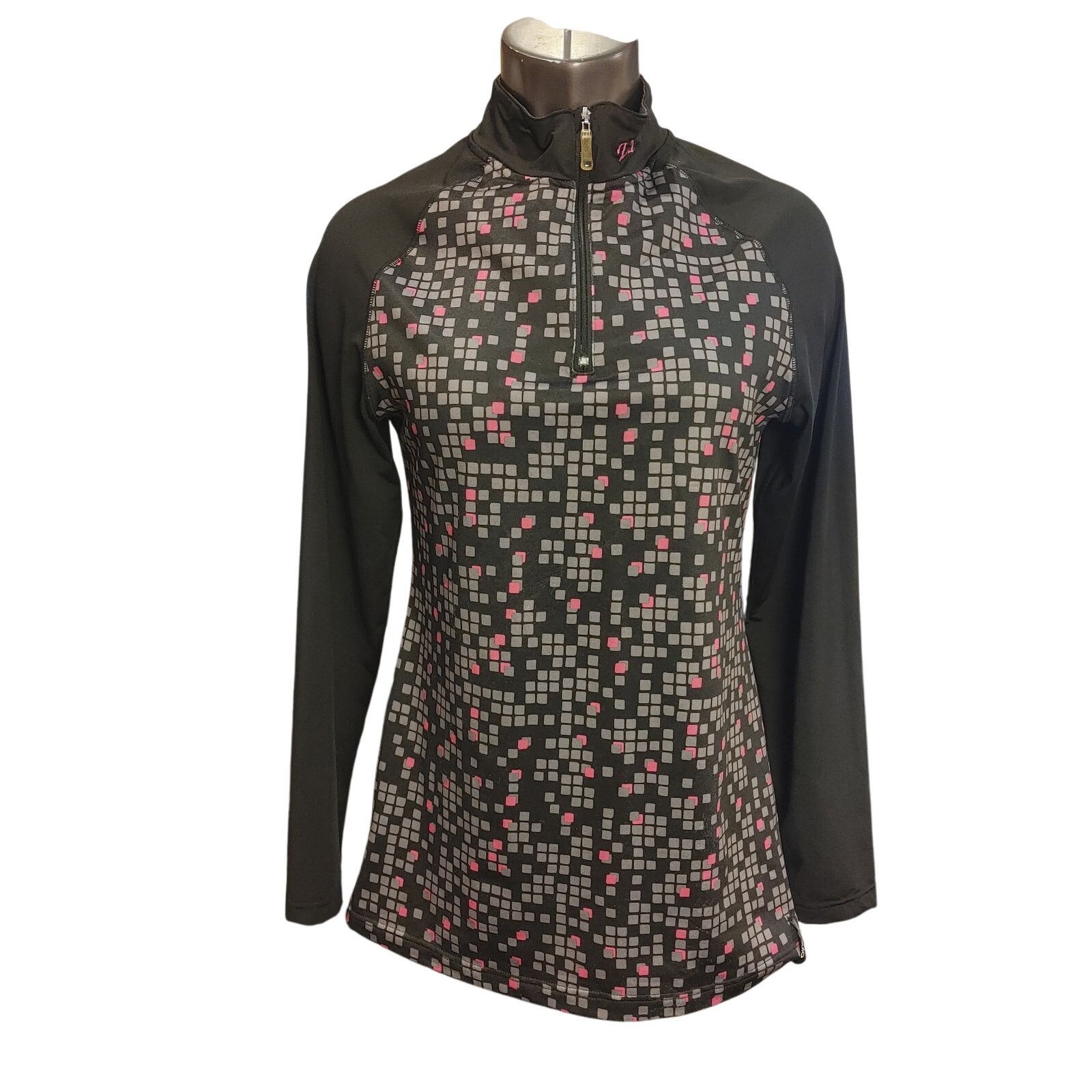 Other Bula Vail Womens LG Gray/Black/Pink Checker Full Zip Shacket Size L / US 10 / IT 46 - 1 Thumbnail