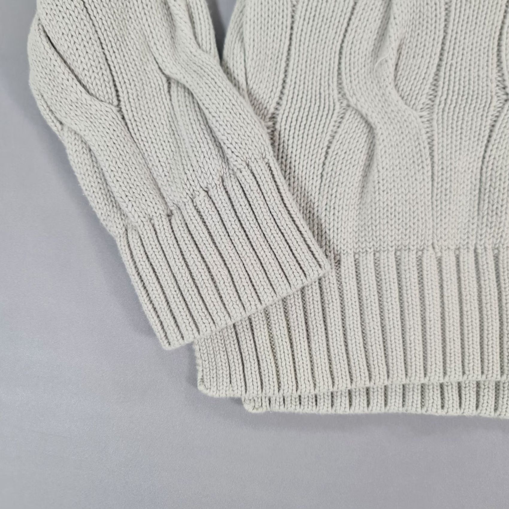 Polo Ralph Lauren Polo Ralph Lauren Jumper Womens Grey Medium Cable Knit Cotton Pullover Crew Neck Long Sleeve Size M / US 6-8 / IT 42-44 - 6 Thumbnail