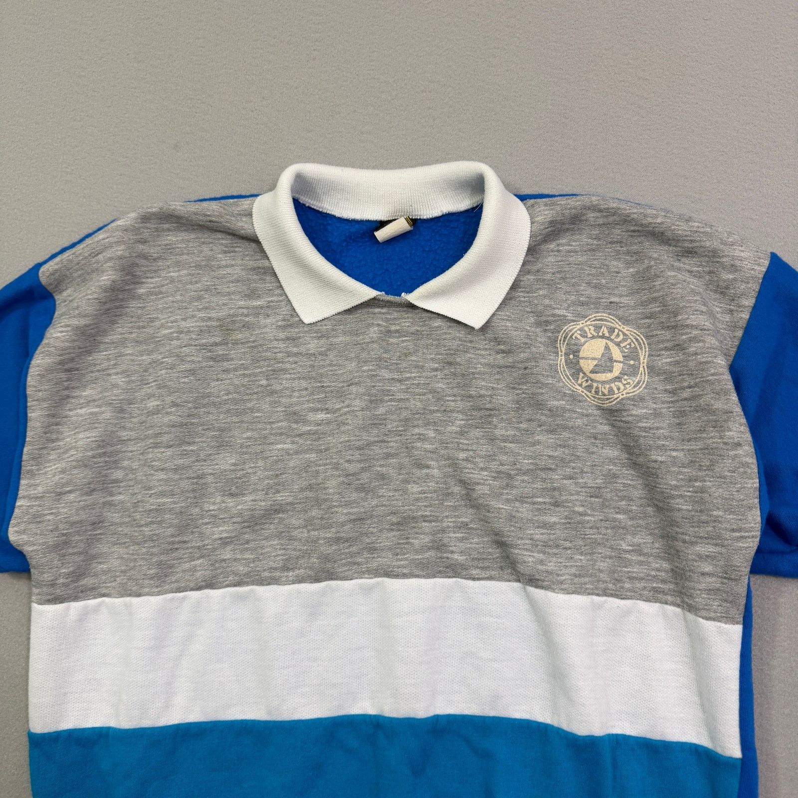 Vintage Vintage Trade Winds Short Sleeve Collared Sweatshirt XL Size US XL / EU 56 / 4 - 2 Thumbnail