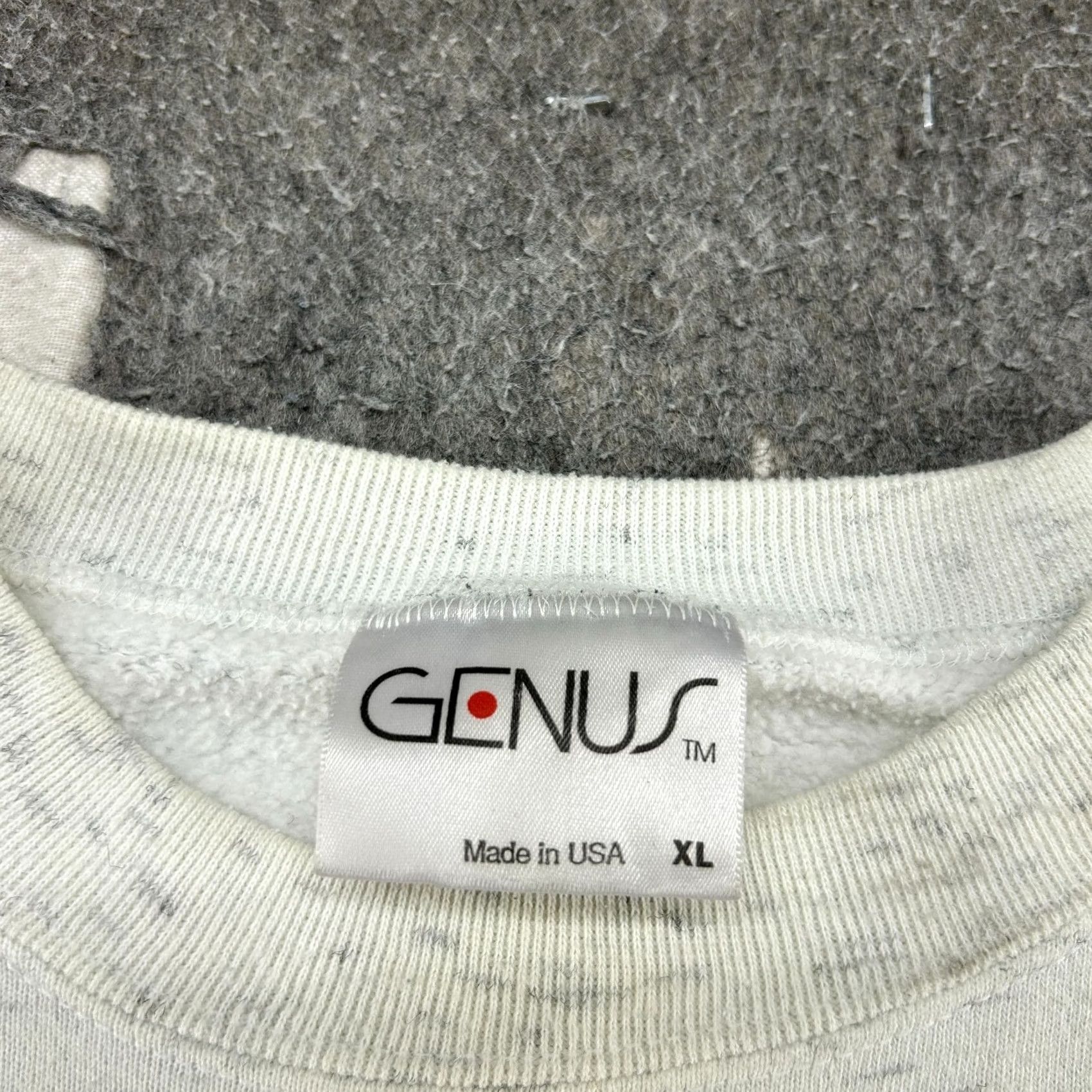 Vintage VINTAGE Genius Sweatshirt Mens XL Gray Graphic Print 90s Pullover Crew Neck Muncie USA Size US XL / EU 56 / 4 - 7 Thumbnail