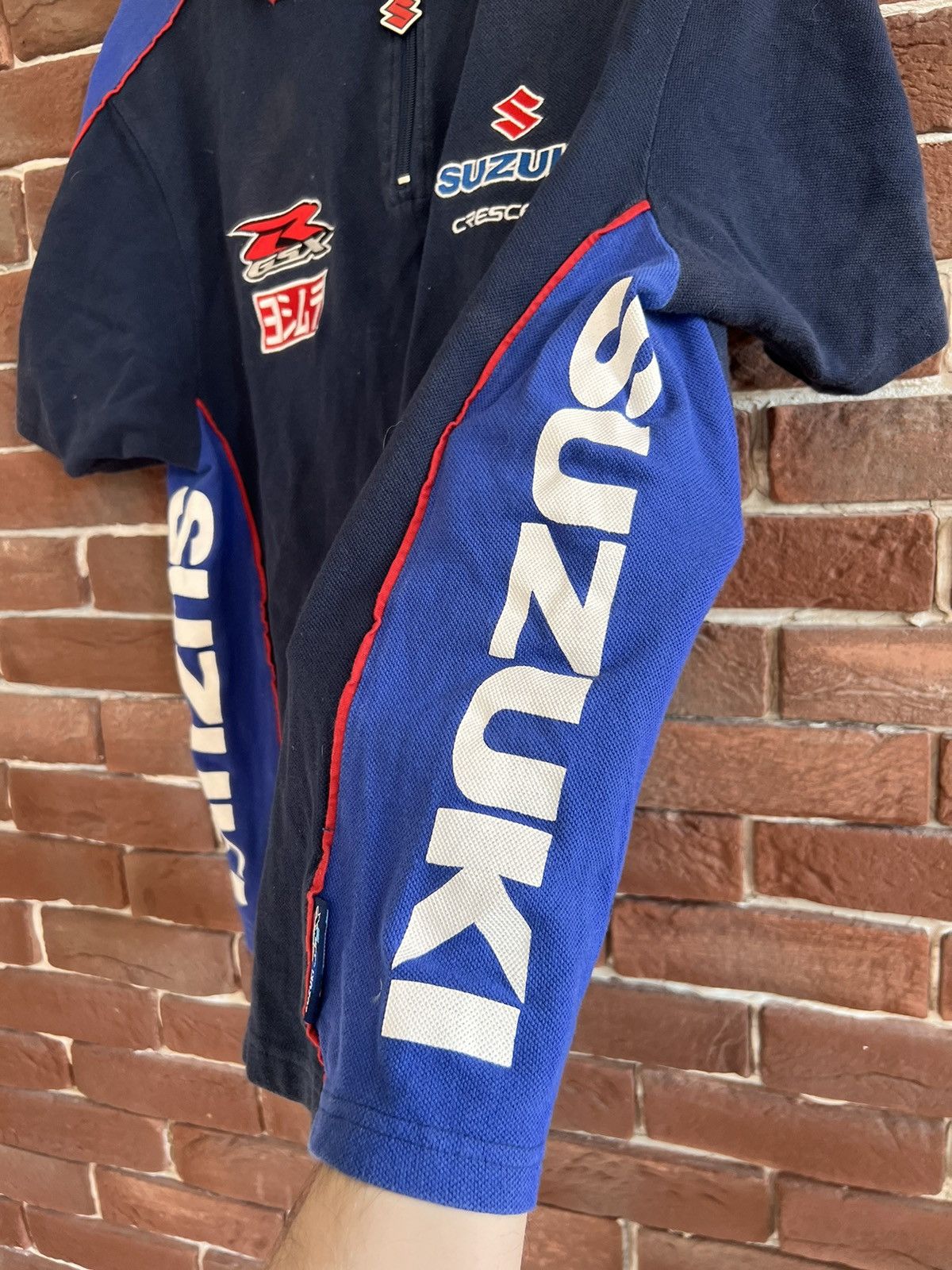 Vintage Rare Vintage Suzuki Crescent 1/4 Zip Tshirt Hype Racing Size US M / EU 48-50 / 2 - 6 Thumbnail