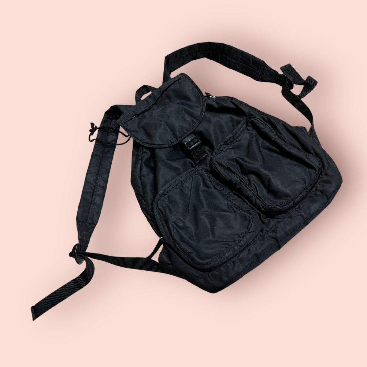 Japanese Brand × Jun Takahashi × Uniqlo VINTAGE UNIQLO JUN TAKAHASHI NYLON TANKER DAYPACK RUCKSACK Size ONE SIZE - 2 Thumbnail
