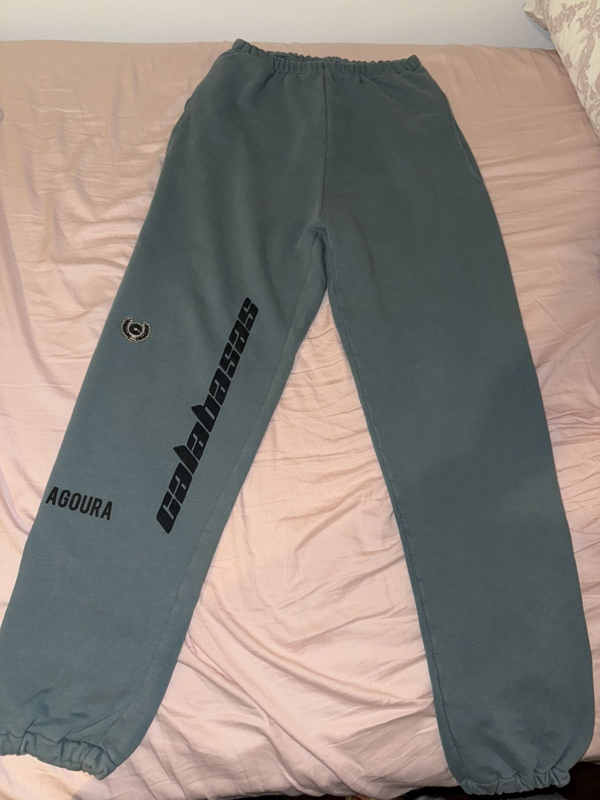 Yeezy Very Rare Yeezy Calabasas French Terry hospital blue sweats Size US 32 / EU 48 - 1 Thumbnail