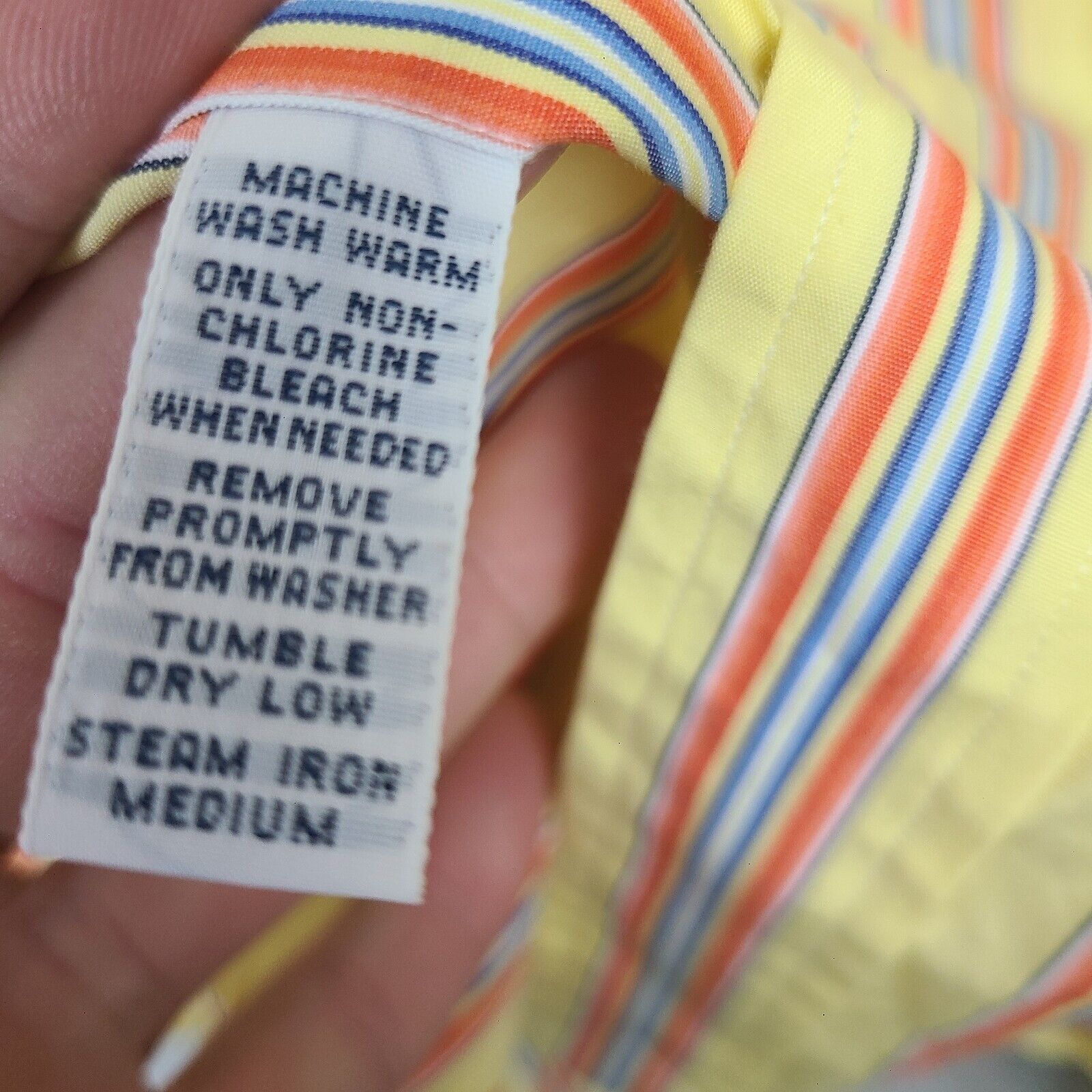 Polo Ralph Lauren Ralph Lauren Custom Fit Yellow Stripe Long Sleeve Mens Shirt Size US XXL / EU 58 / 5 - 7 Thumbnail