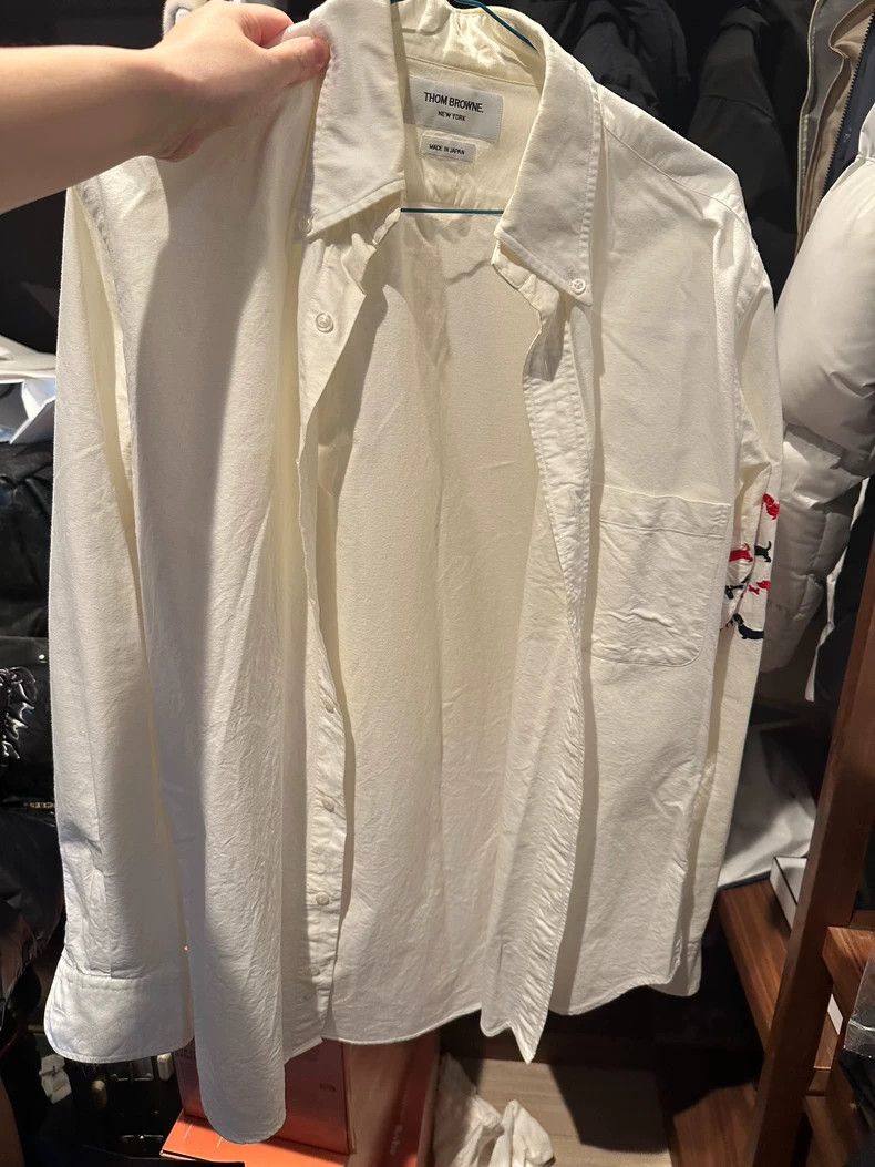 Thom Browne Thom Browne White shirt Size US L / EU 52-54 / 3 - 3 Thumbnail
