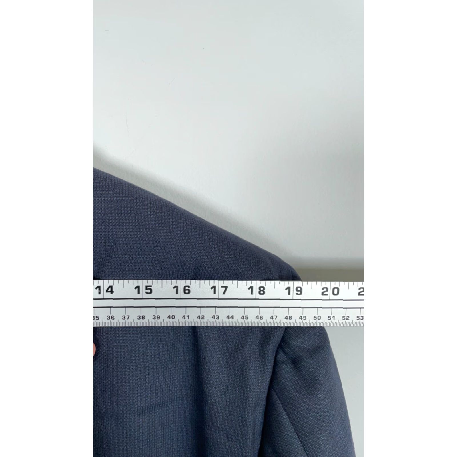 Canali Canali Wool Blazer Men's Regular 44 Dark Blue Solid 2 Button Preppy Classic Italy Size 44R - 7 Thumbnail