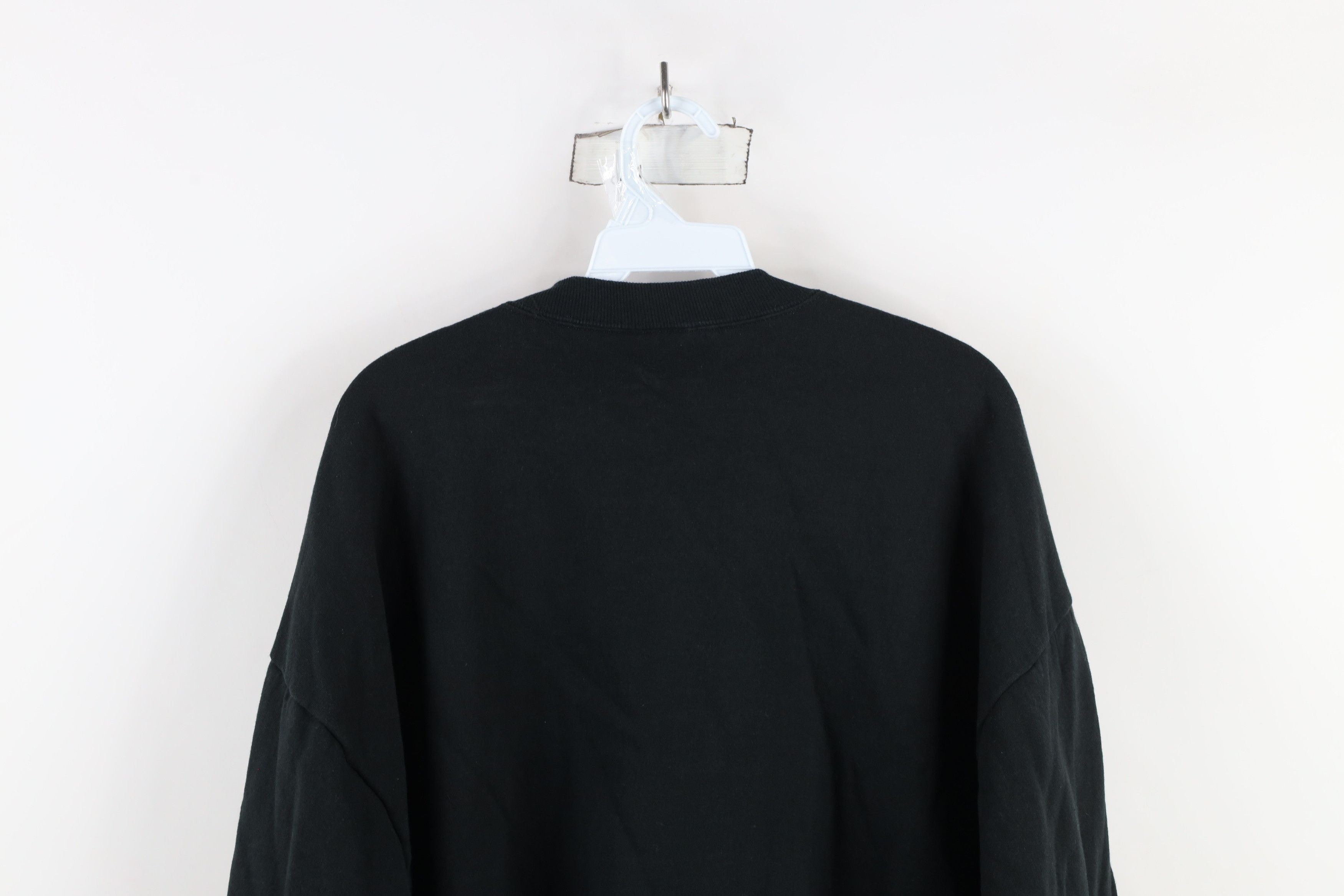 Vintage Vintage 90s Streetwear Blank Heavy Crewneck Sweatshirt Black Size US XXL / EU 58 / 5 - 6 Thumbnail