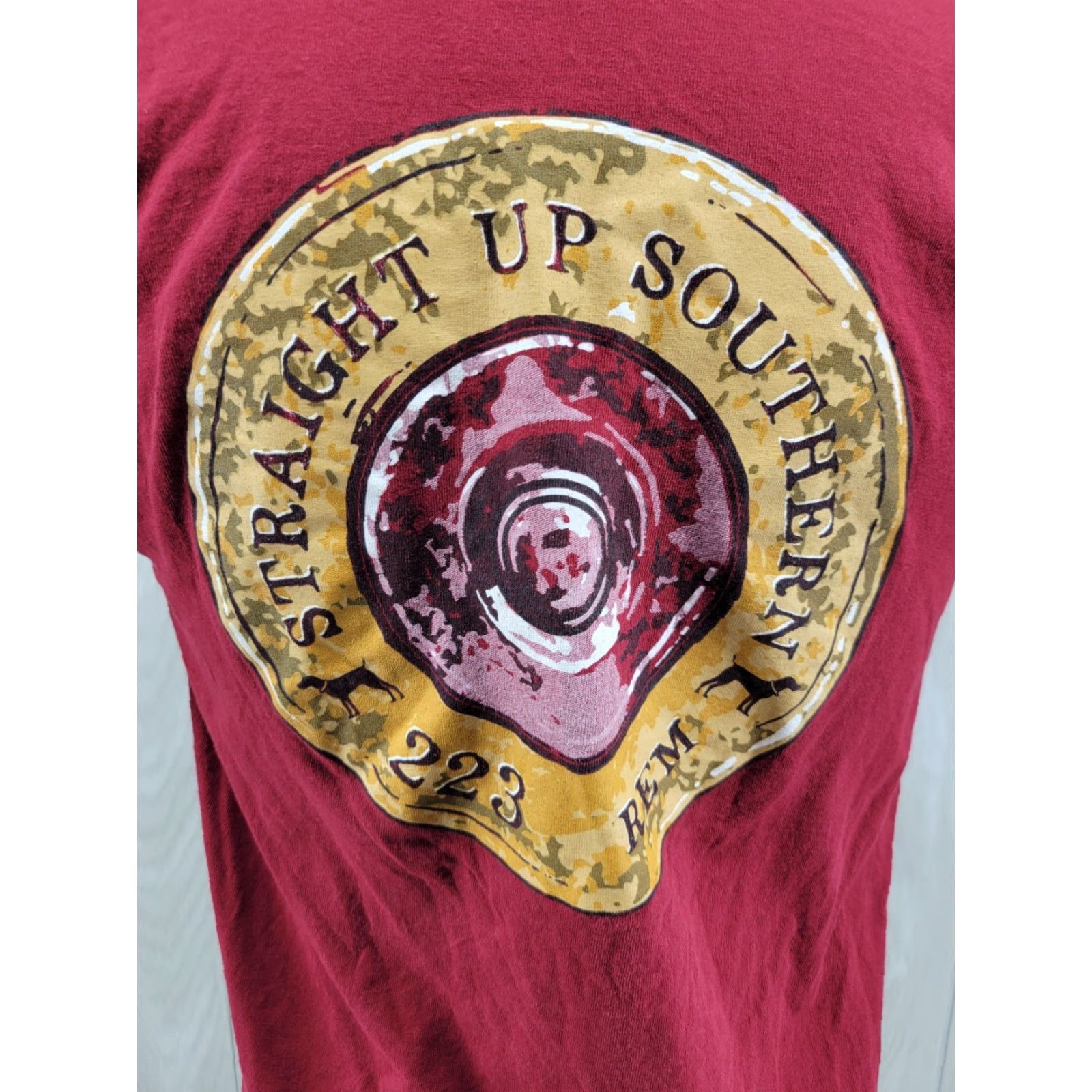 Vintage Straight Up Southern Shirt Long Sleeve Adult Medium Red 223 Rem Size M / US 6-8 / IT 42-44 - 7 Thumbnail