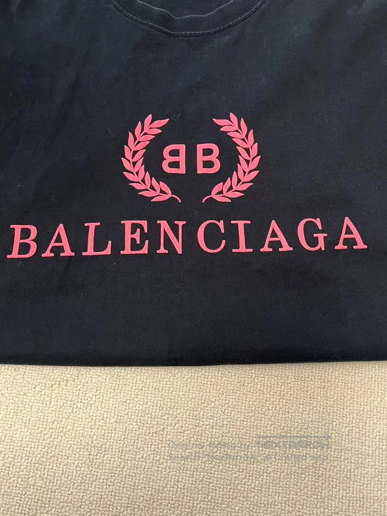Balenciaga Balenciaga Black Logo Round Neck Short Sleeve Tee. Size XS / US 0-2 / IT 36-38 - 3 Thumbnail