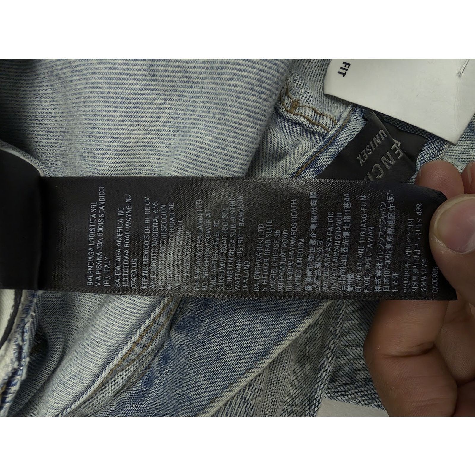 Balenciaga o1rshd1 Organic Japanese Twill Sticker Baggy Pants Blue Size US 28 / EU 44 - 19 Thumbnail
