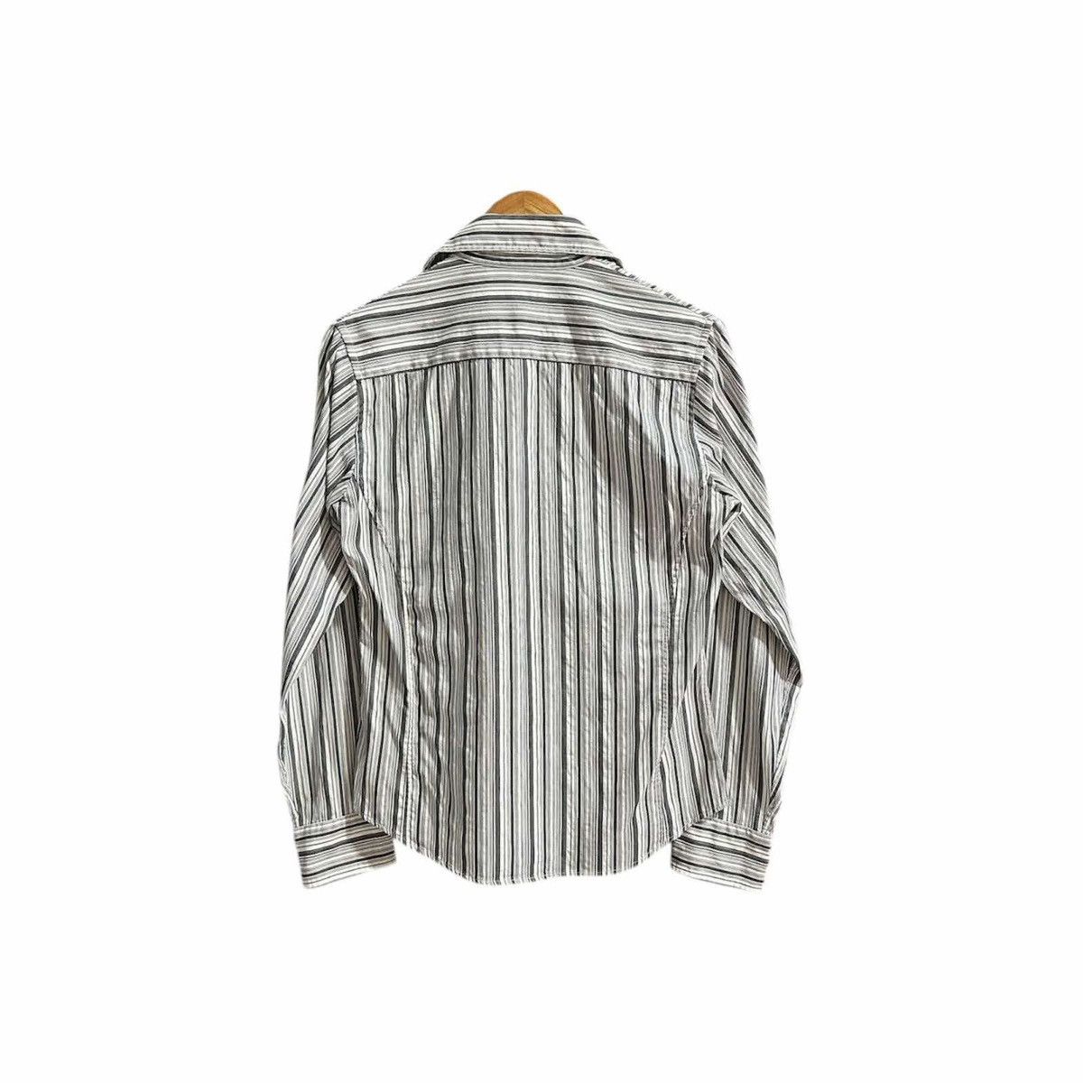 Issey Miyake × Japanese Brand × Tete Homme 🔥Vintage Tete Homme By Issey Miyake Striped Shirt Size US M / EU 48-50 / 2 - 8 Thumbnail