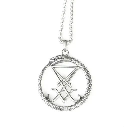 Goth Money Lucifer Symbol Steel Pendant + Chain goth satanic punk y2k Size ONE SIZE - 8 Thumbnail