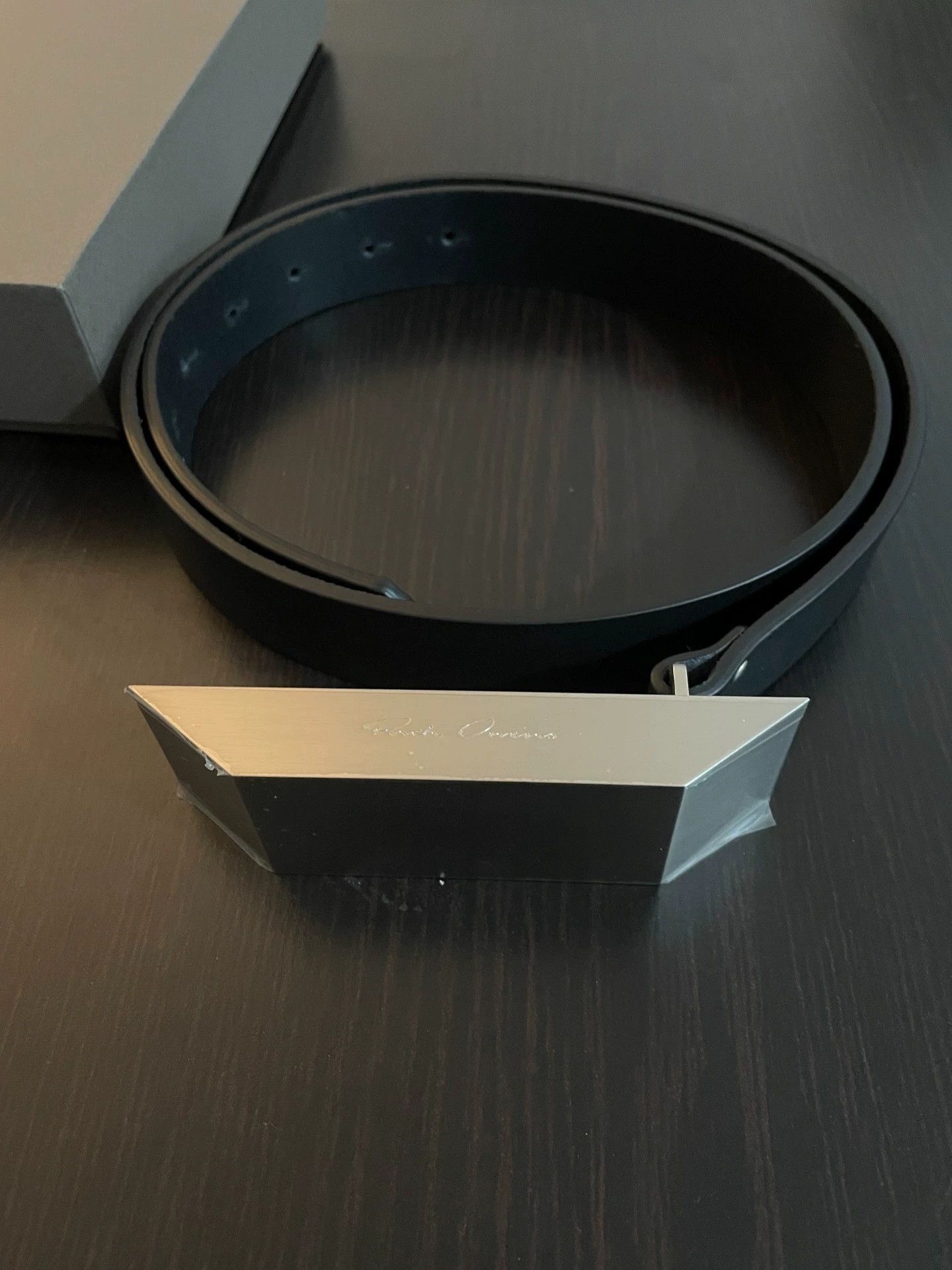 Rick Owens Metal inclined plane three-dimensional cowhide b