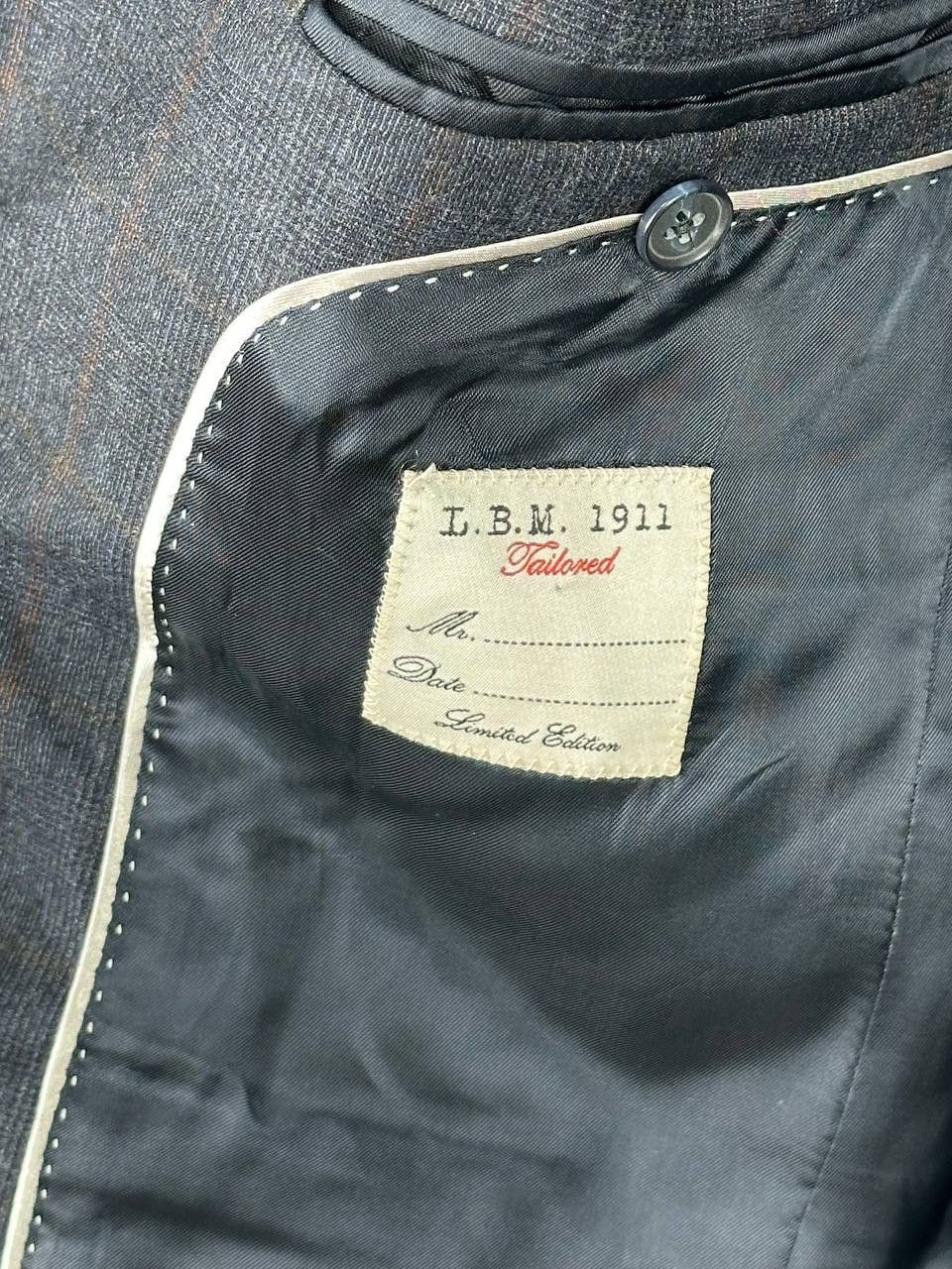 L.B.M. 1911 LBM 1911 Tailored Lana Wool Check Blazer Size 46R - 13 Thumbnail