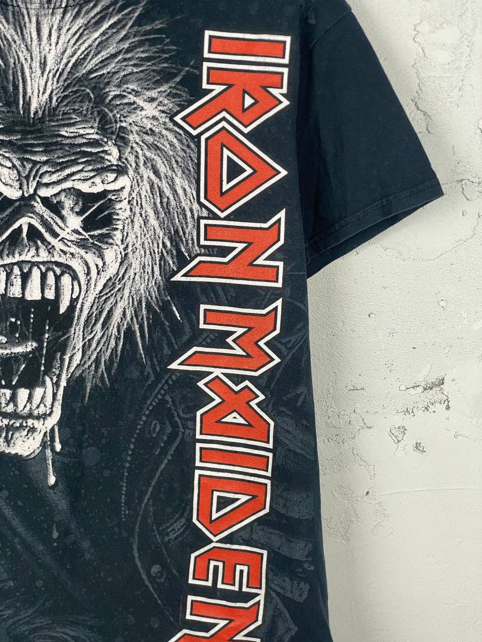 Iron Maiden Vintage Iron MAIDEN Skull Bones All Over Print Black T-Shirt Size US L / EU 52-54 / 3 - 4 Thumbnail