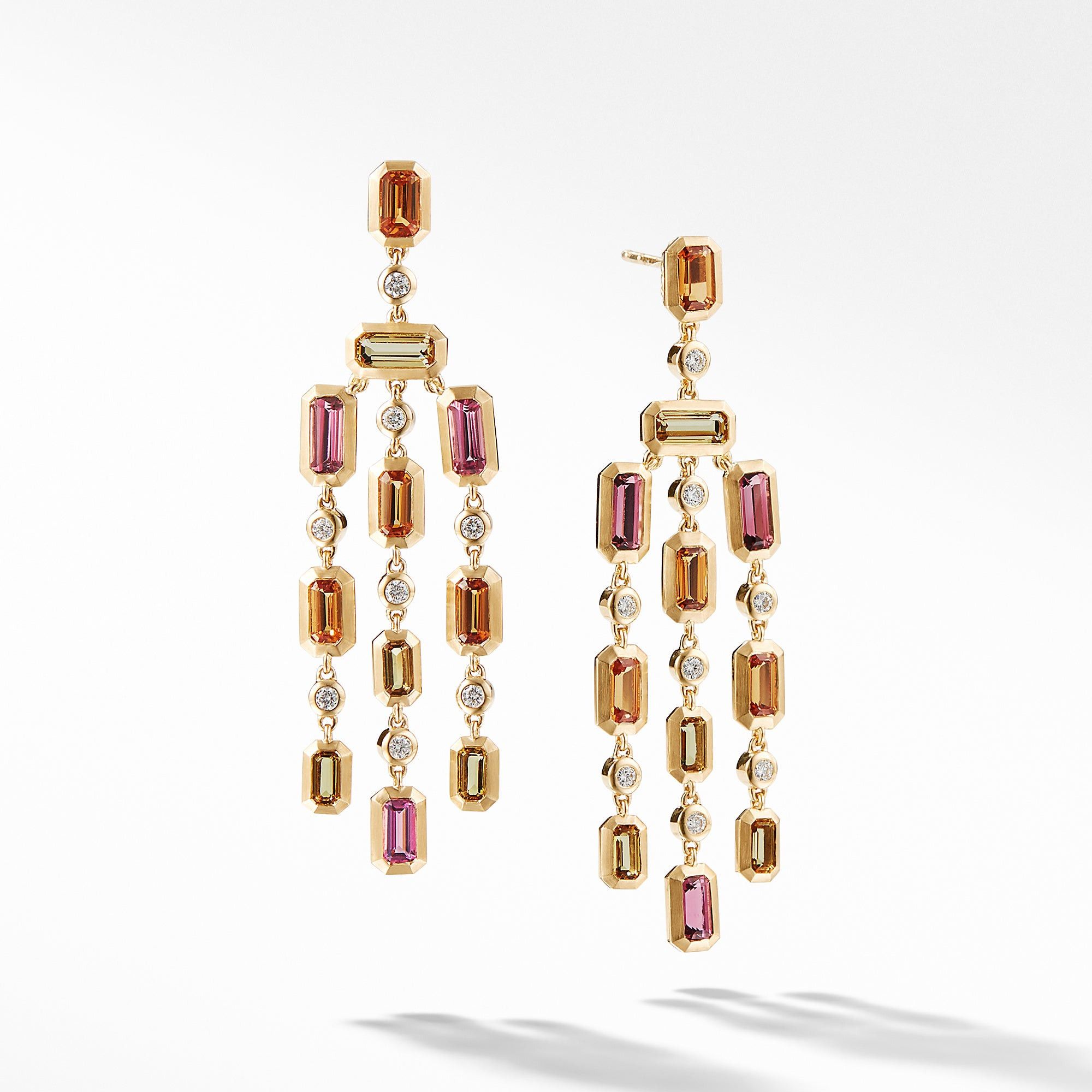 David Yurman o1w1db10525 E13850D Earrings in Pink Tourmaline with Diamond Size ONE SIZE - 1 Preview