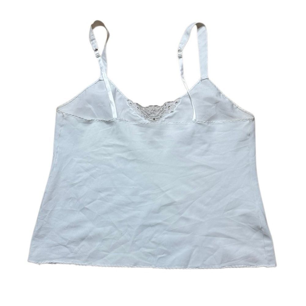 Vintage Vintage Vanity Fair White Camisole with Embroidery Size 38 / Size L / US 10 / IT 46 - 3 Thumbnail