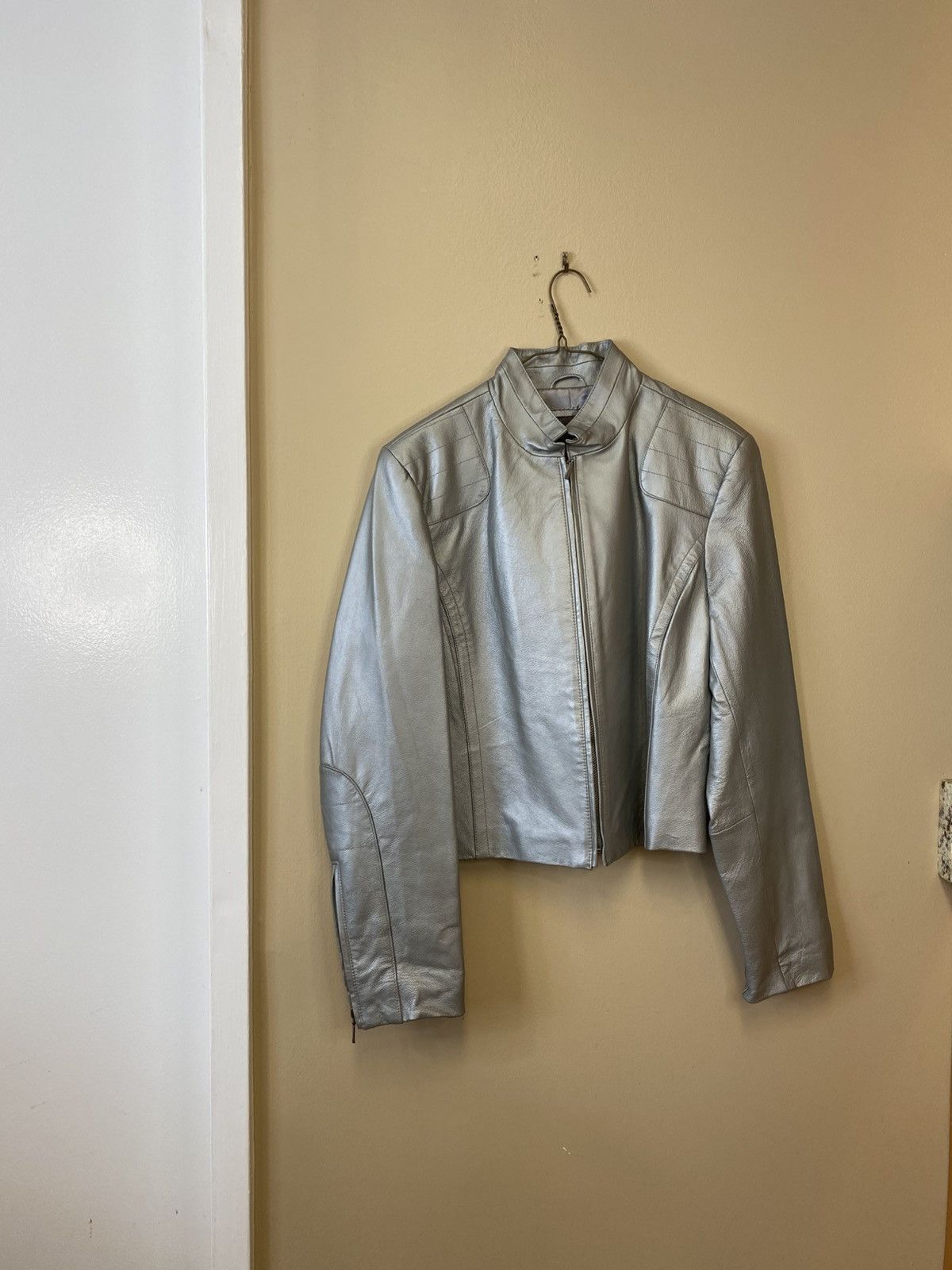Other John Paul Richard Silver Moto Jacket Size L / US 10 / IT 46 - 1 Thumbnail