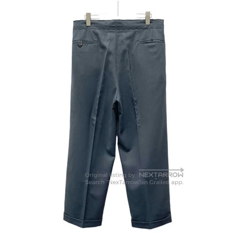 Maison Margiela Maison Margiela Blue-gray cotton drawstring casual trouser Size US 30 / EU 46 - 2 Thumbnail